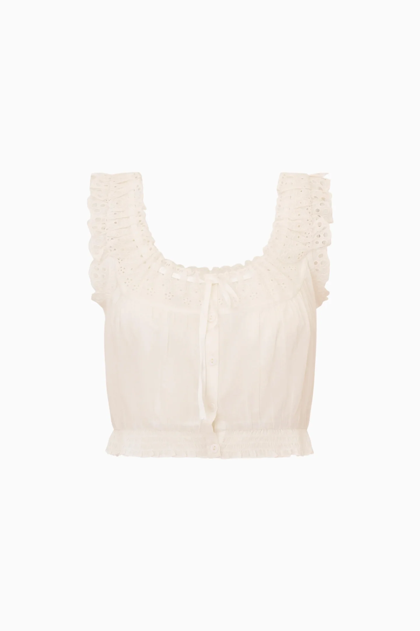 Lupo Heart Eyelet Crop Top - Image 6
