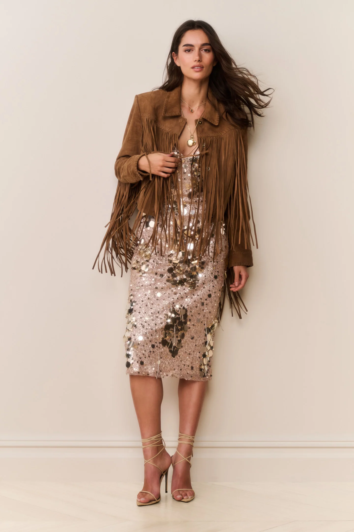 Maelis Suede Fringe Jacket - Image 2