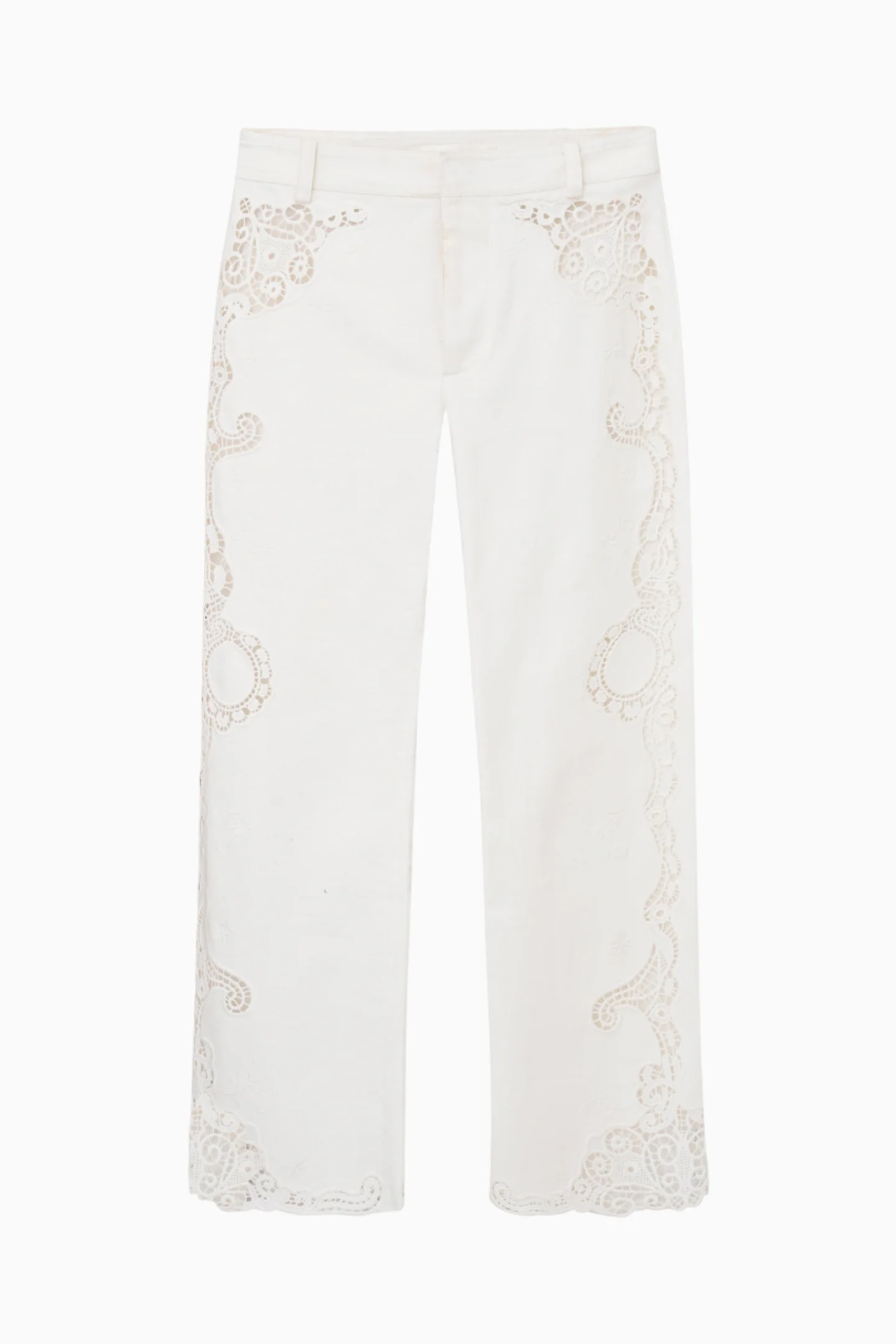 Maia Cropped Crochet-Trimmed Pant - Image 5