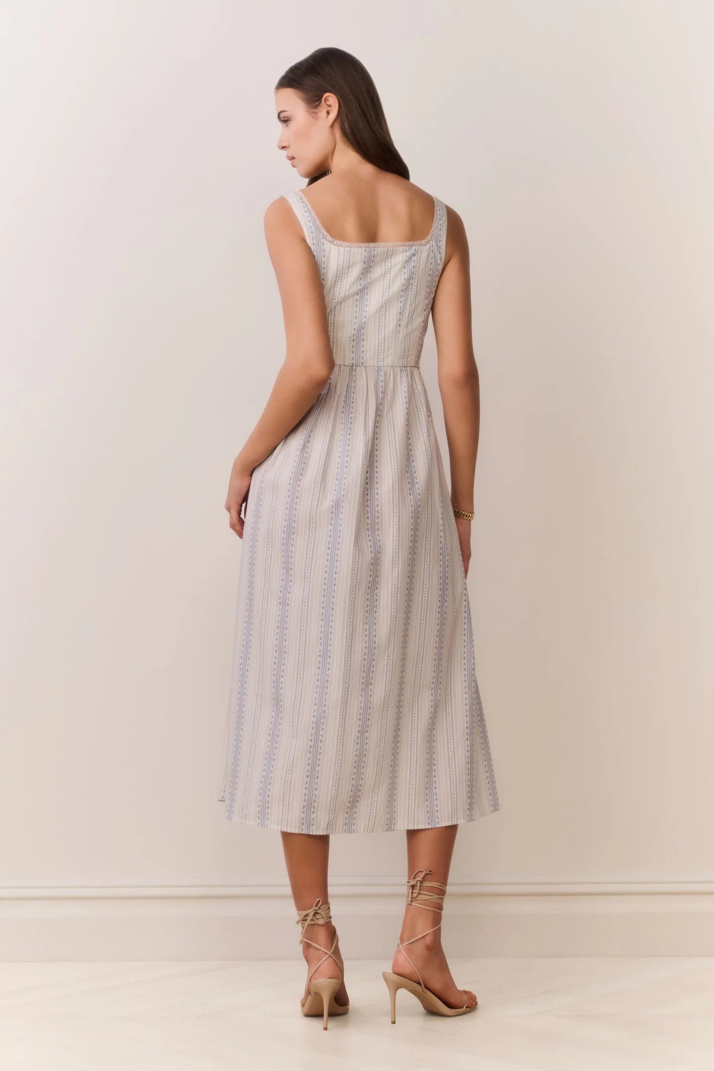Majory Cotton Bustier Midi Dress - Image 5