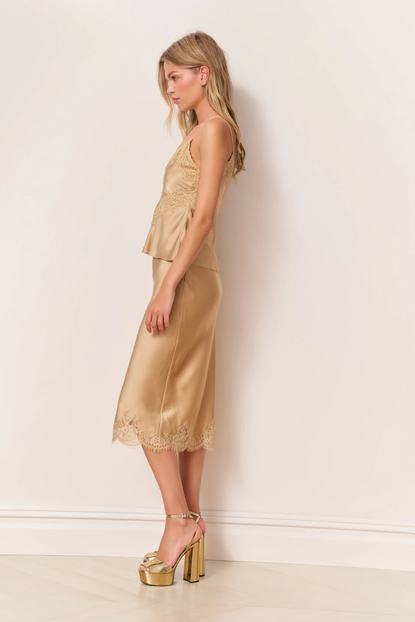 Malina Silk Midi Skirt - Image 4