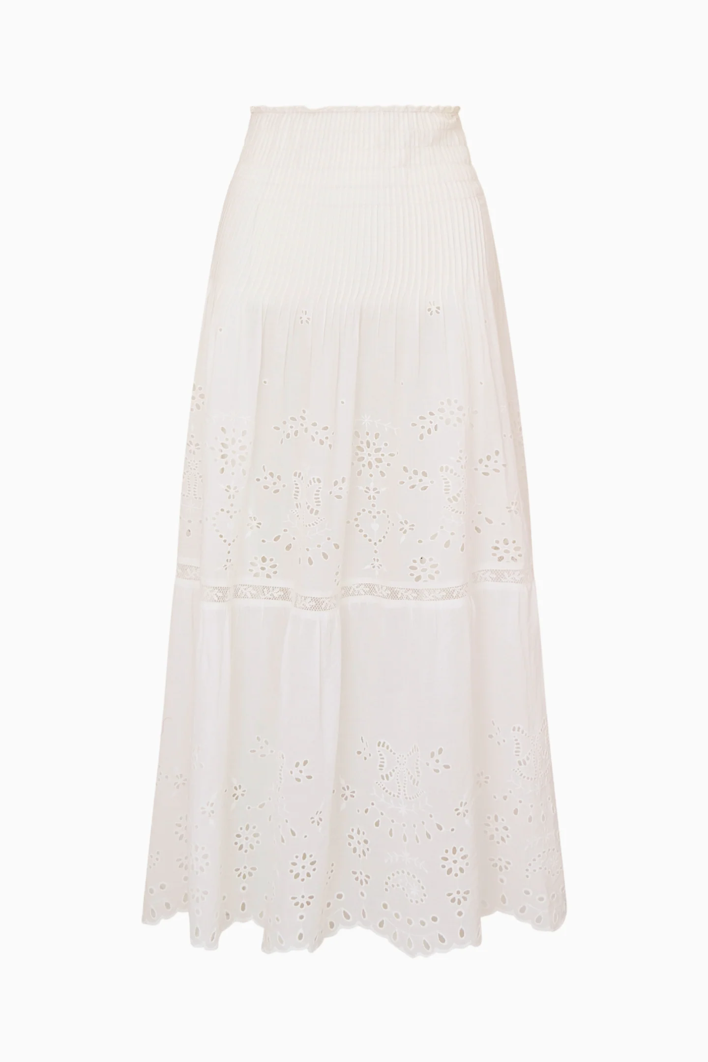 Mallow Cotton Bandana Eyelet Midi Skirt - Image 5