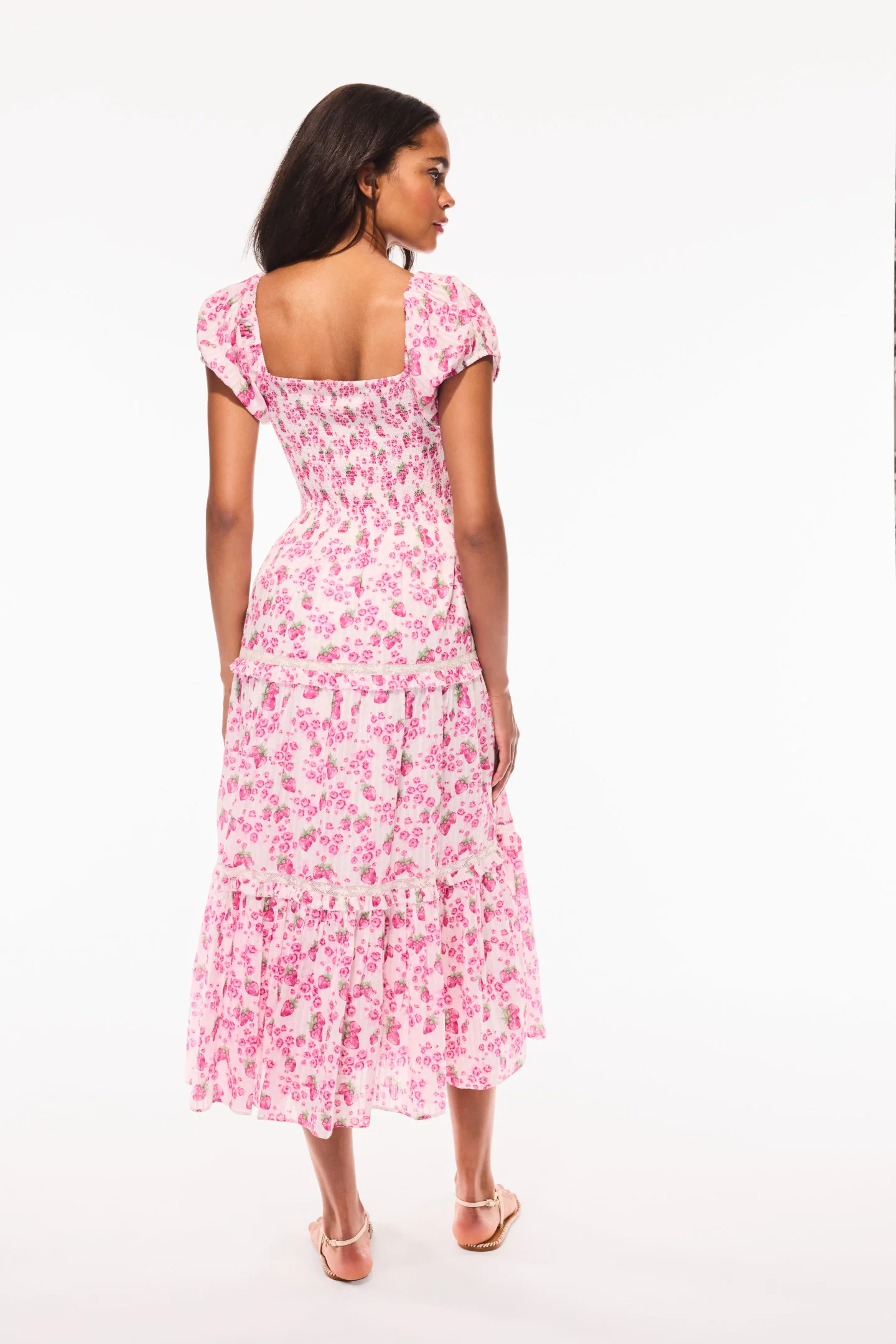 Masie Summer Heirloom Print Midi Dress - Image 4