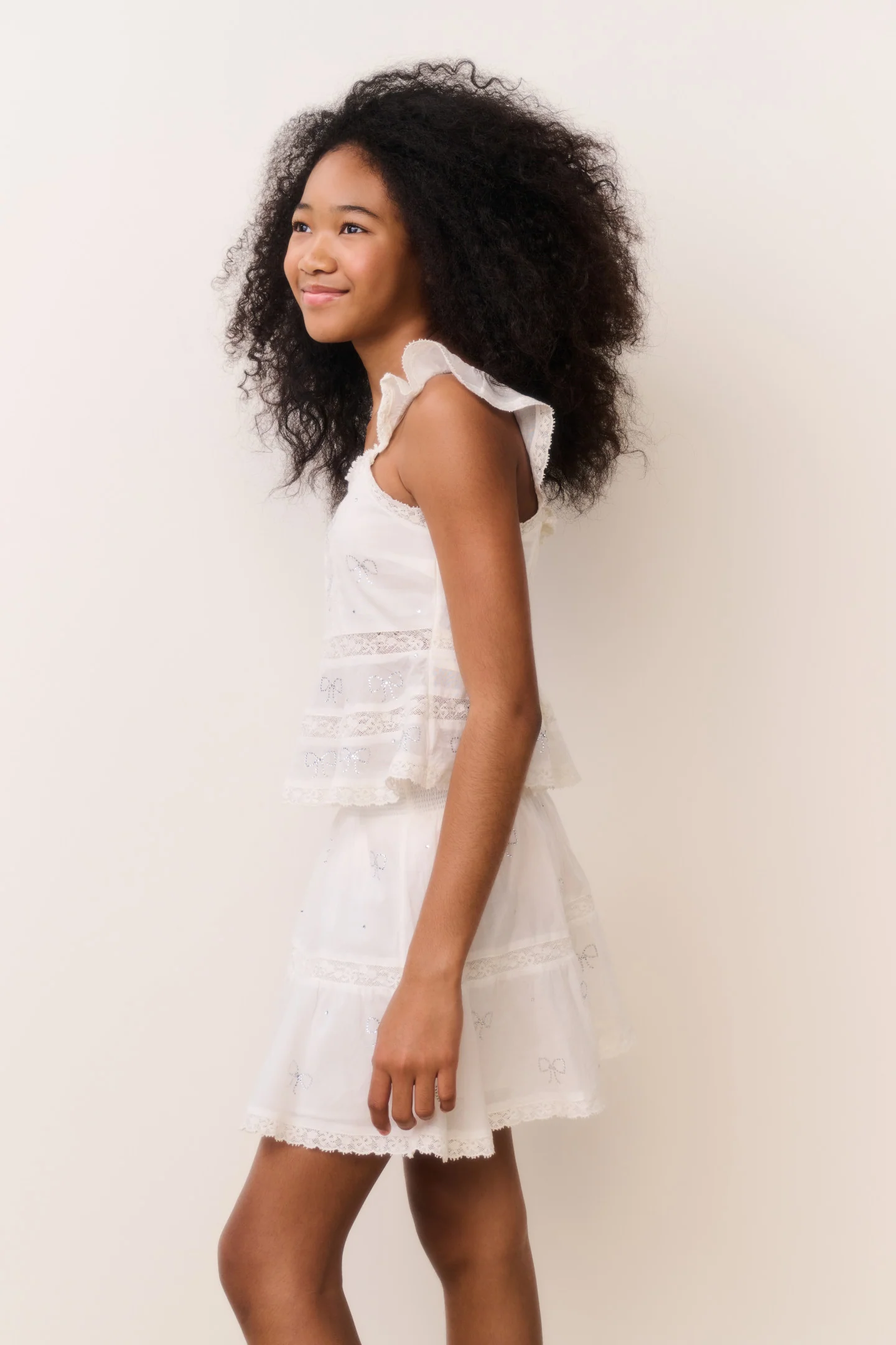 Tween Melsy Crystal Bow Cotton Top - Image 3