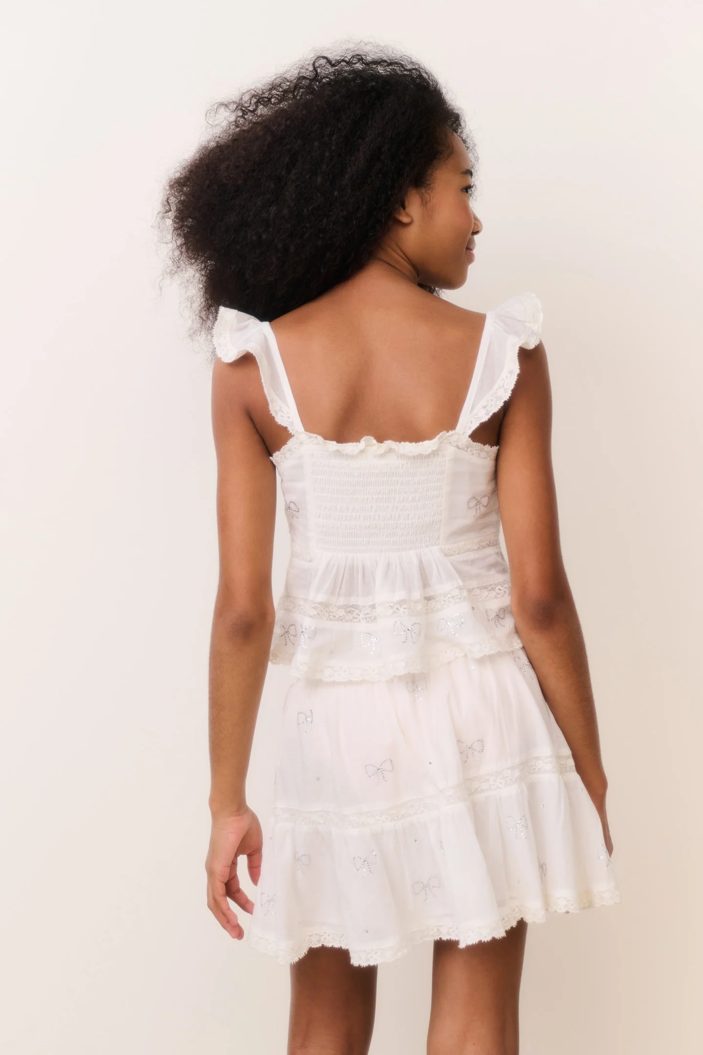 Tween Melsy Crystal Bow Cotton Top - Image 4