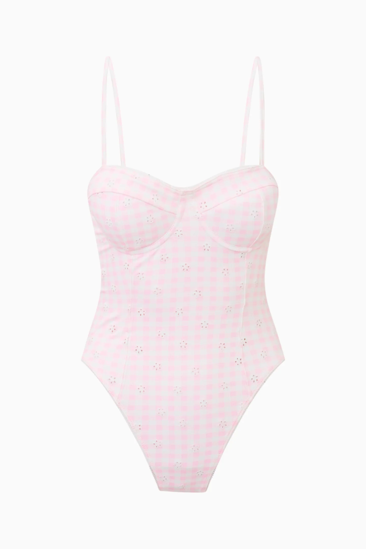 Mina Gingam Eyelet One-Piece Swimsuit - Image 6