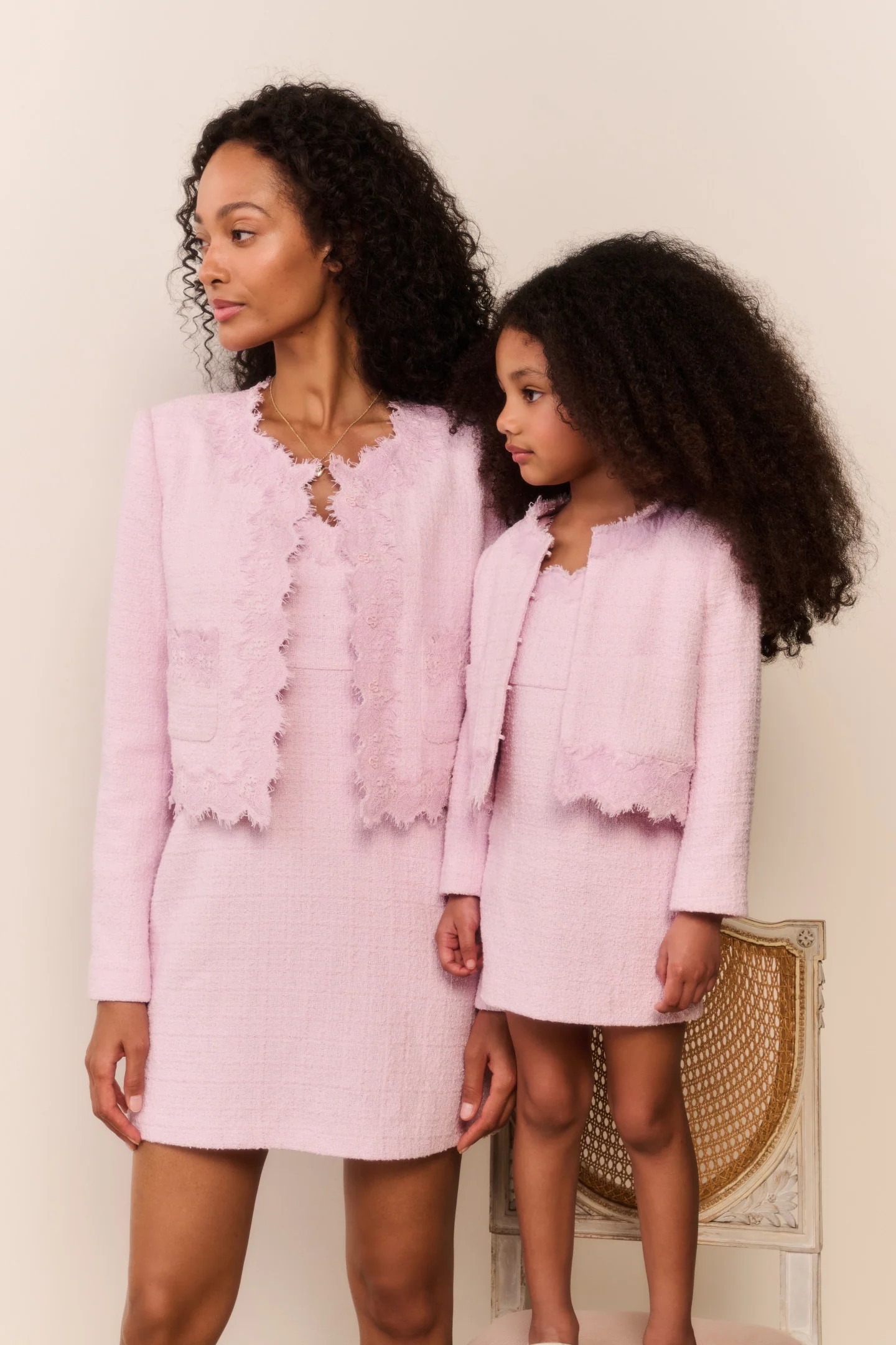 Little Girls Lace Tweed Erina Jacket - Image 2