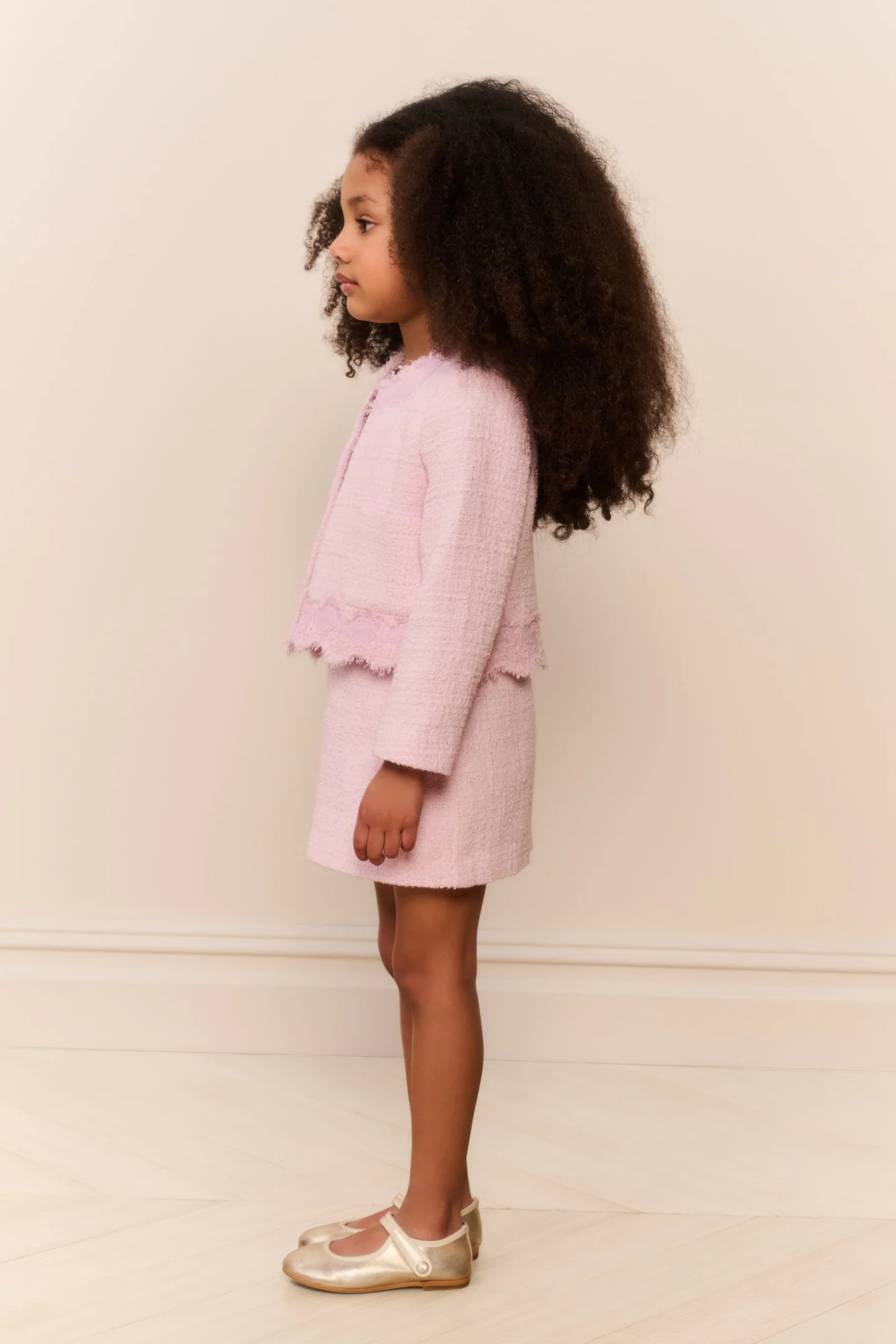 Little Girls Lace Tweed Erina Jacket - Image 4