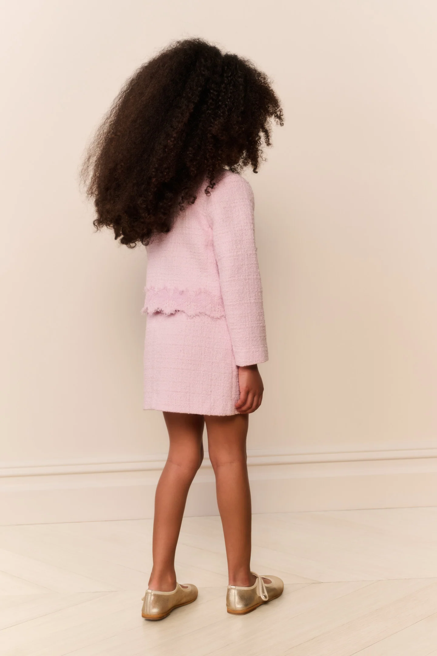 Little Girls Lace Tweed Erina Jacket - Image 5
