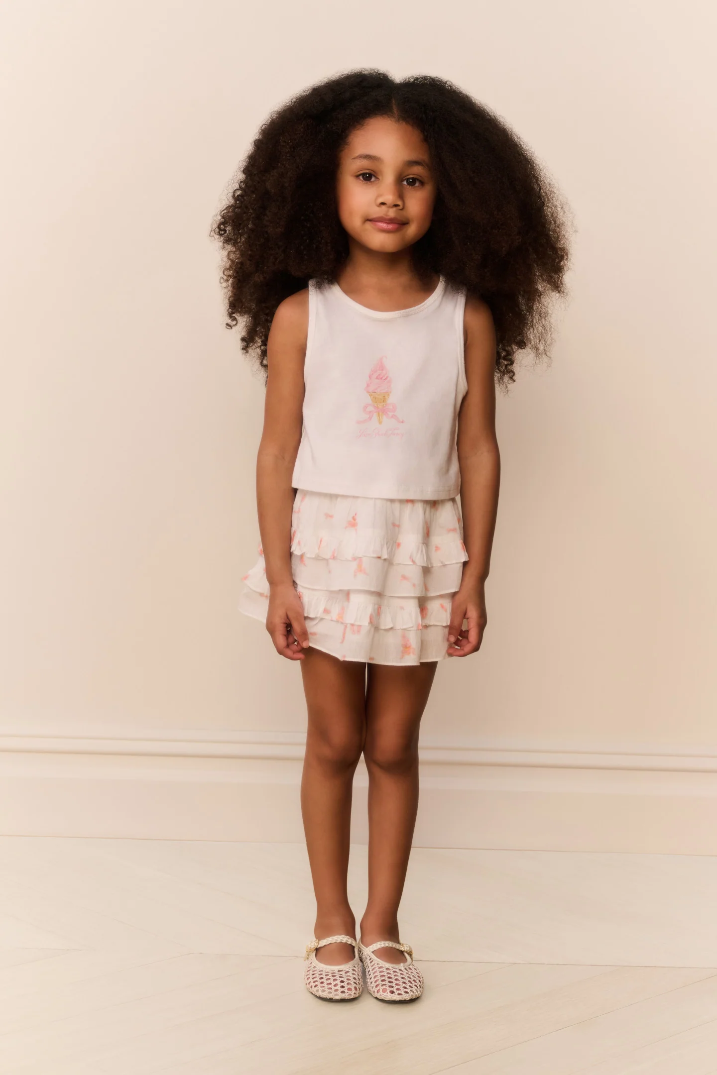 Little Girls Vanilla Twirl Kaleen Tank - Image 2