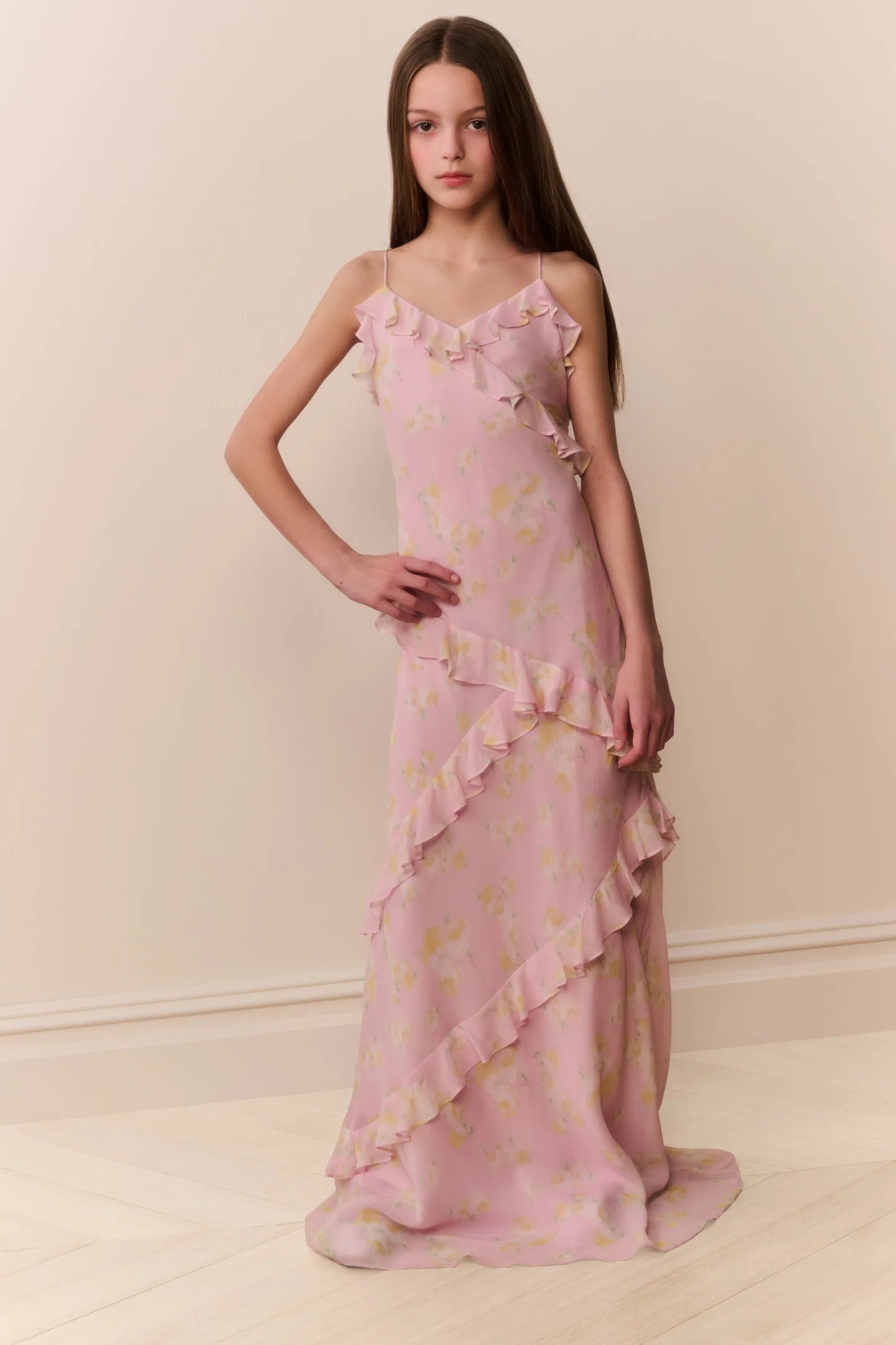 Tween Rialto Floral Chiffon Dress - Image 2