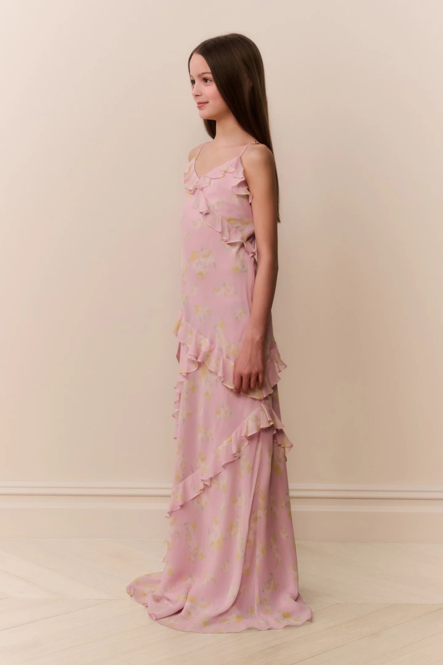 Tween Rialto Floral Chiffon Dress - Image 3