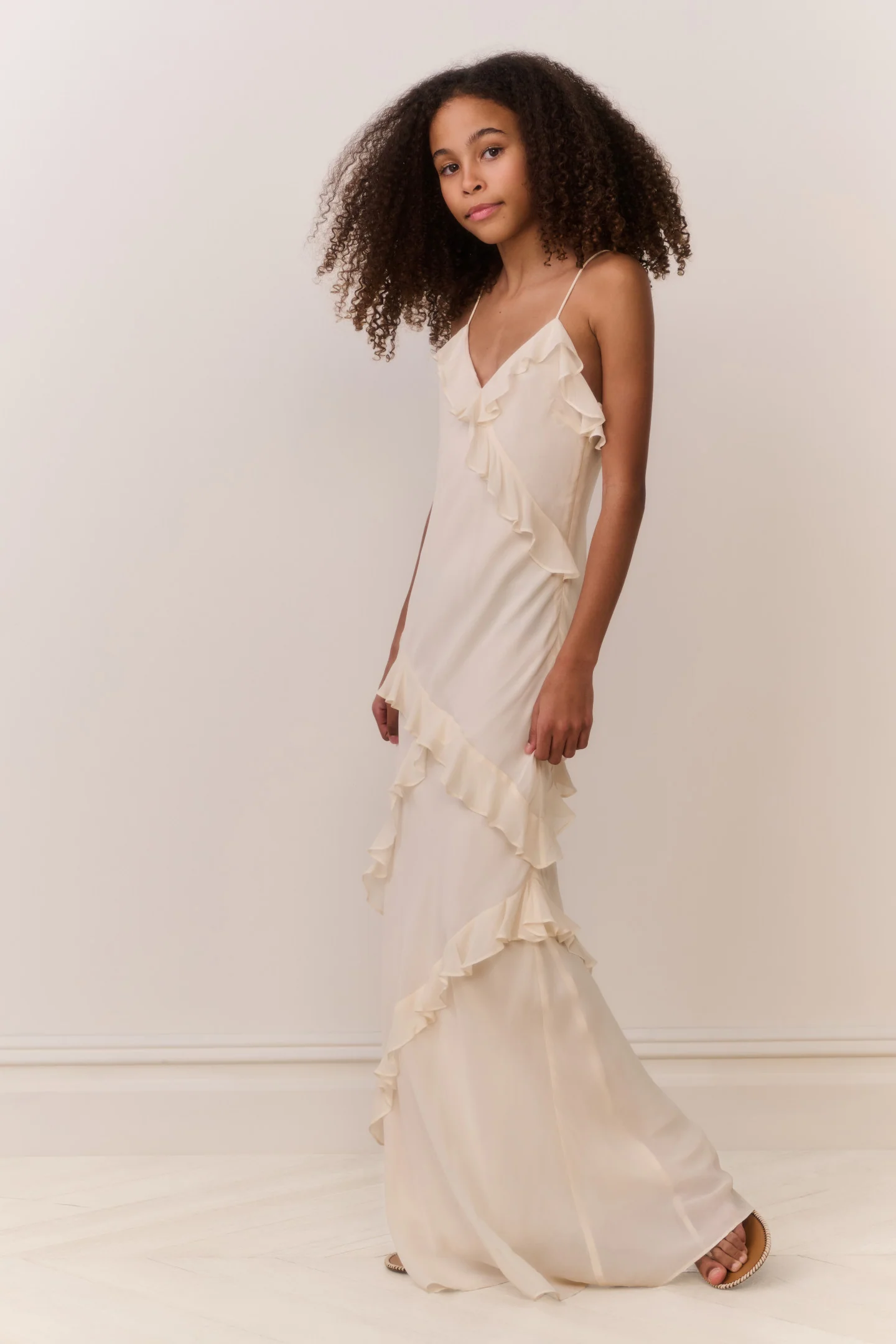 Tween Mini Rialto Cream Maxi Dress - Image 2