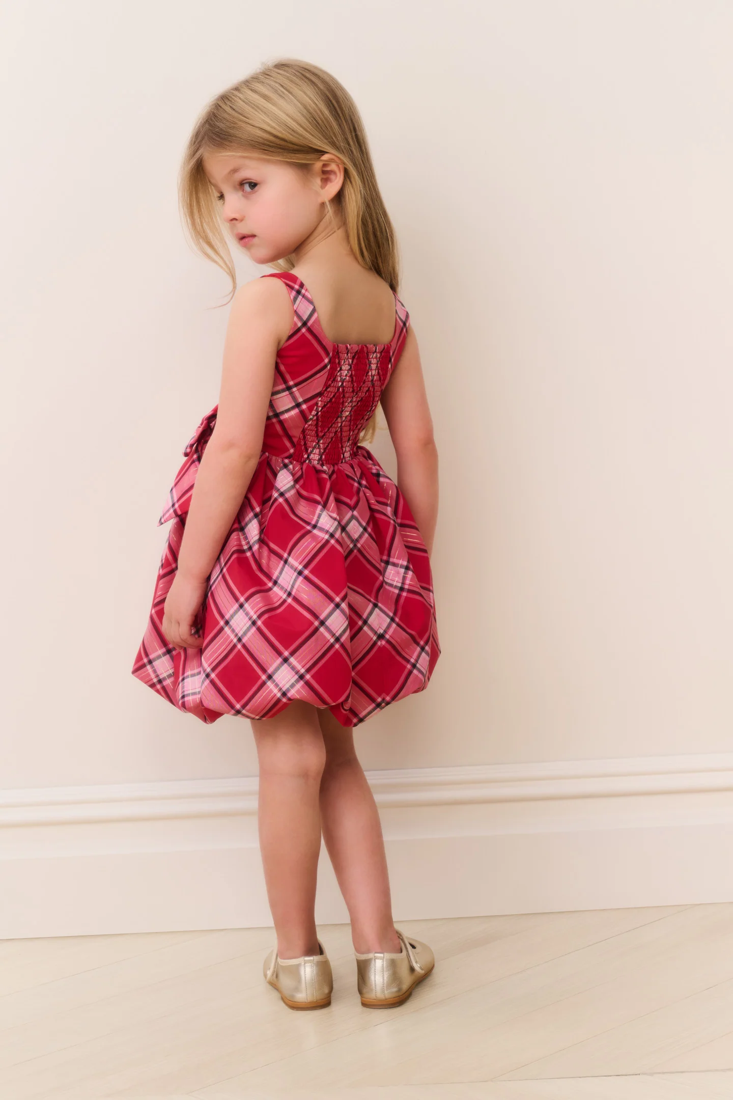 Little Girls Mini Tima Tartan Dress - Image 3