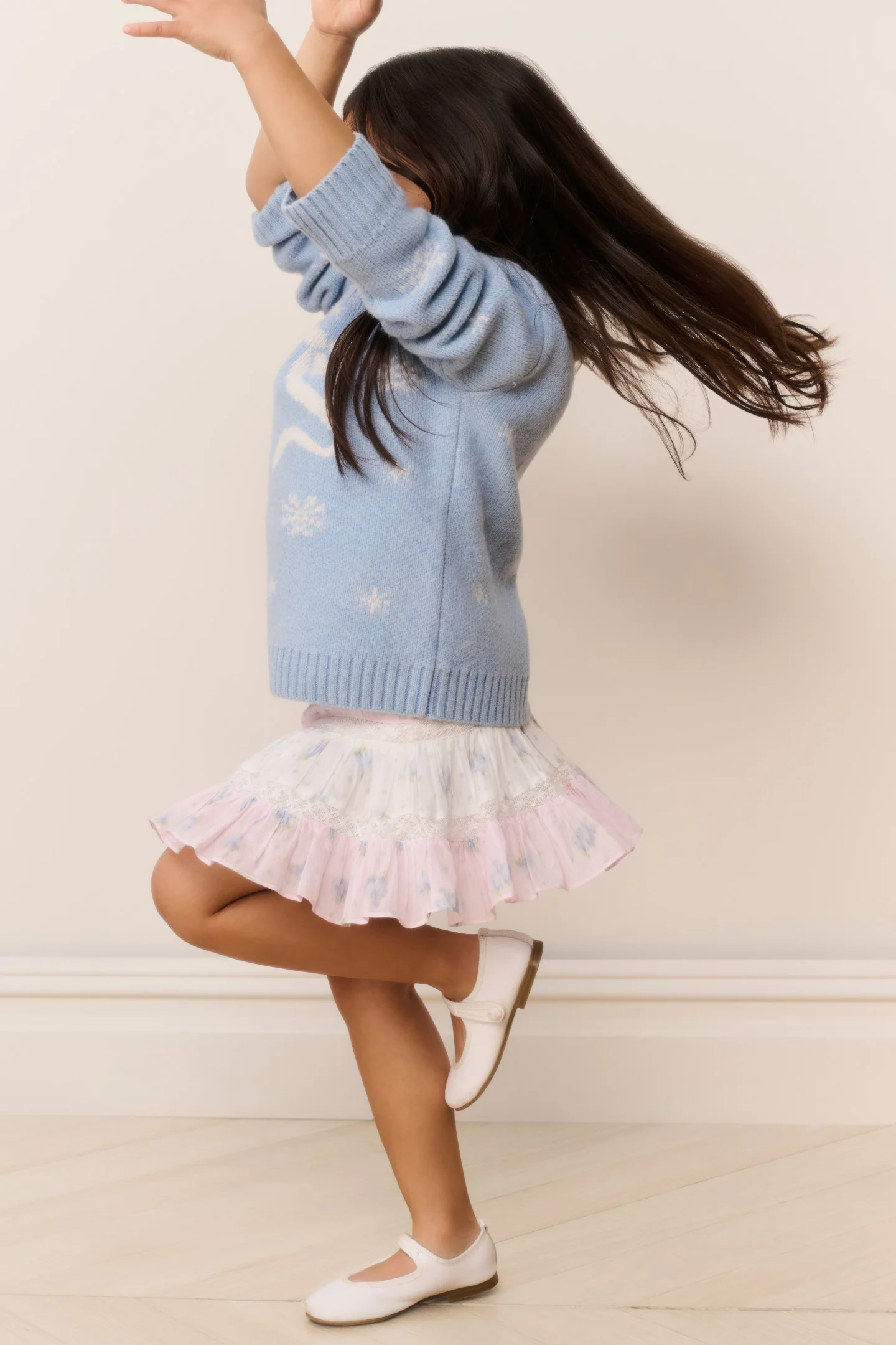 Little Girls Mintley Wool Pullover - Image 3