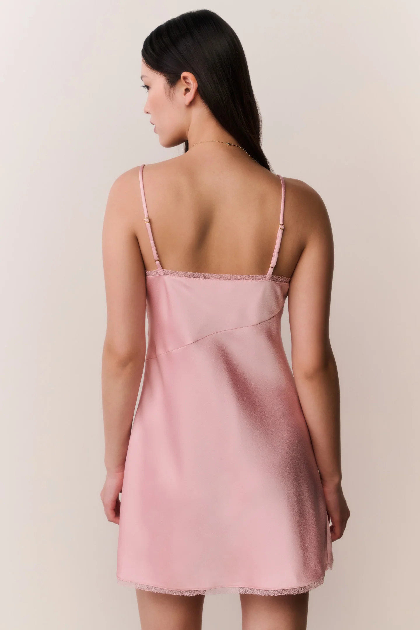 Mirelis Lace Bow Crepe Mini Dress - Image 13