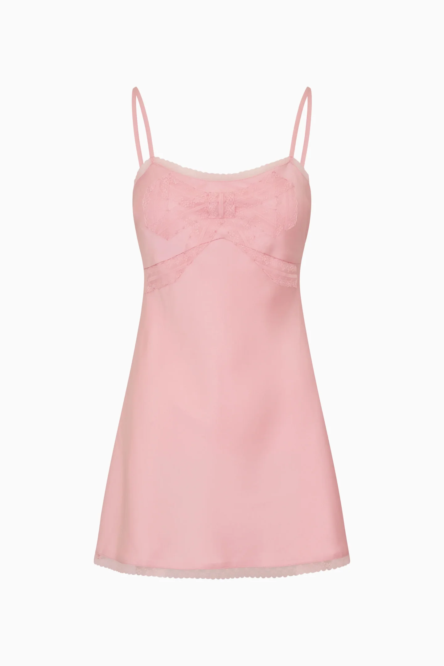 Mirelis Lace Bow Crepe Mini Dress - Image 14