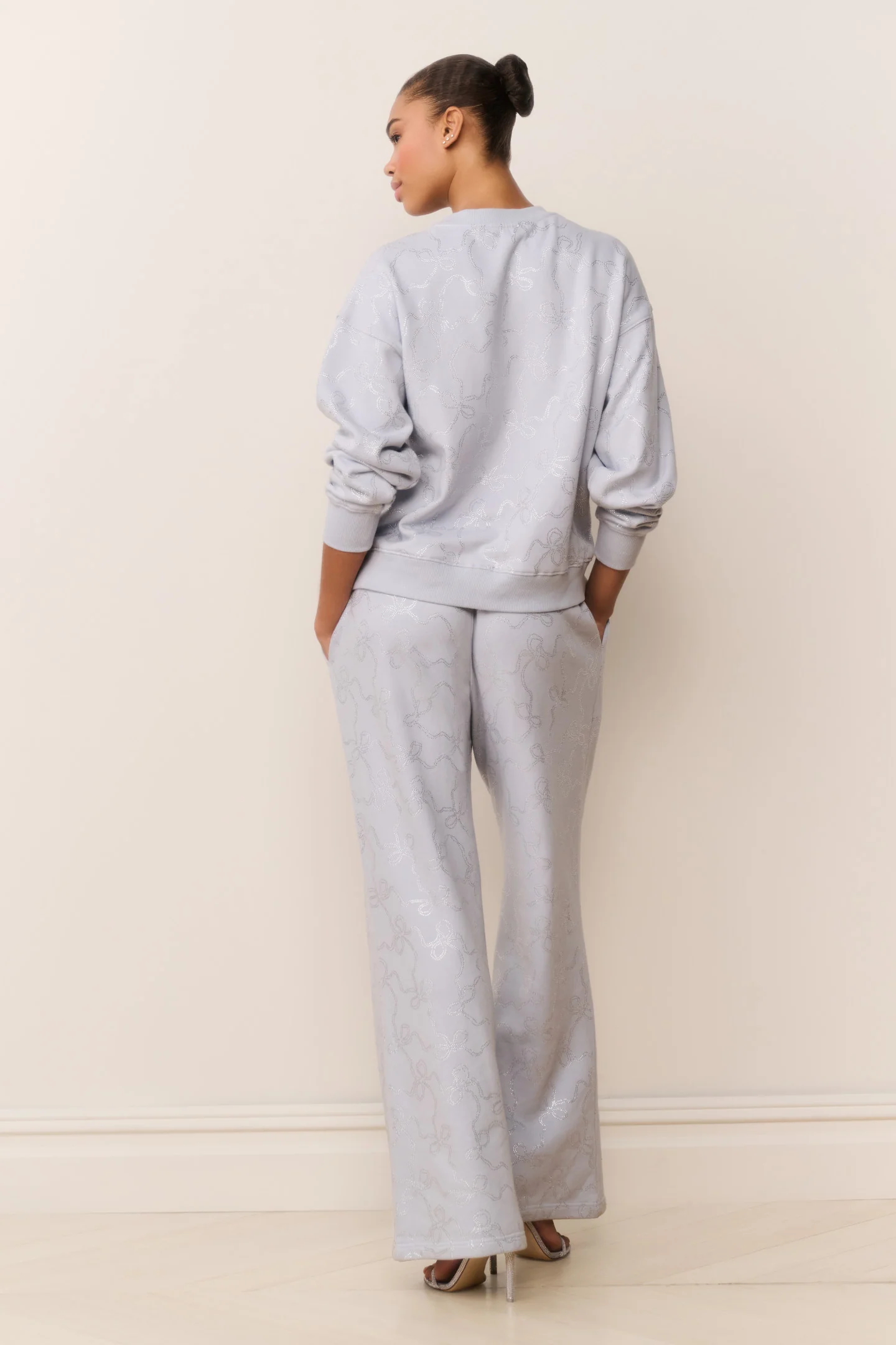 Momo Bow Embellished Fleece Sweatpants - Image 3