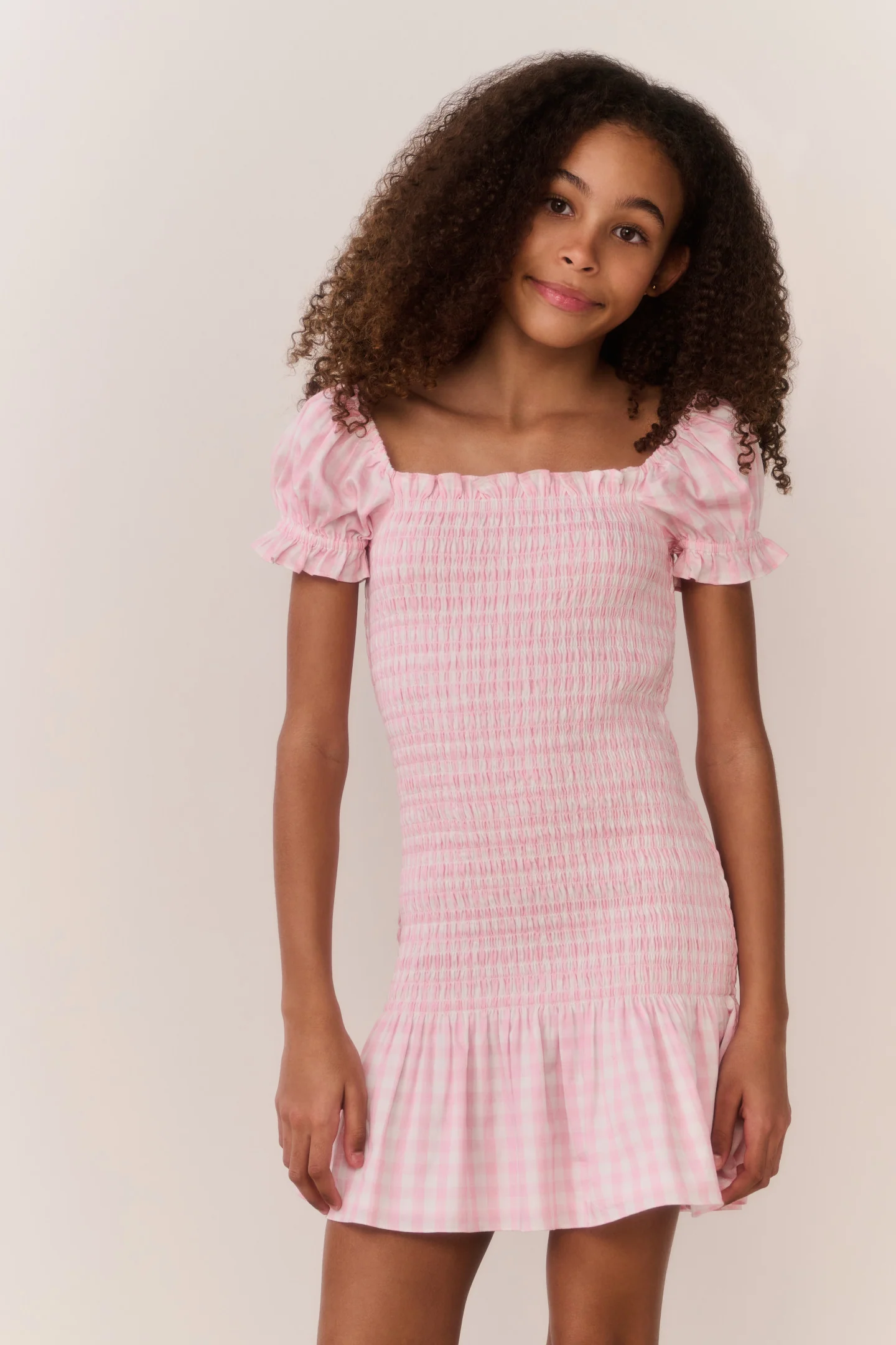 Tween Mosa Cotton Gingham Dress - Image 2