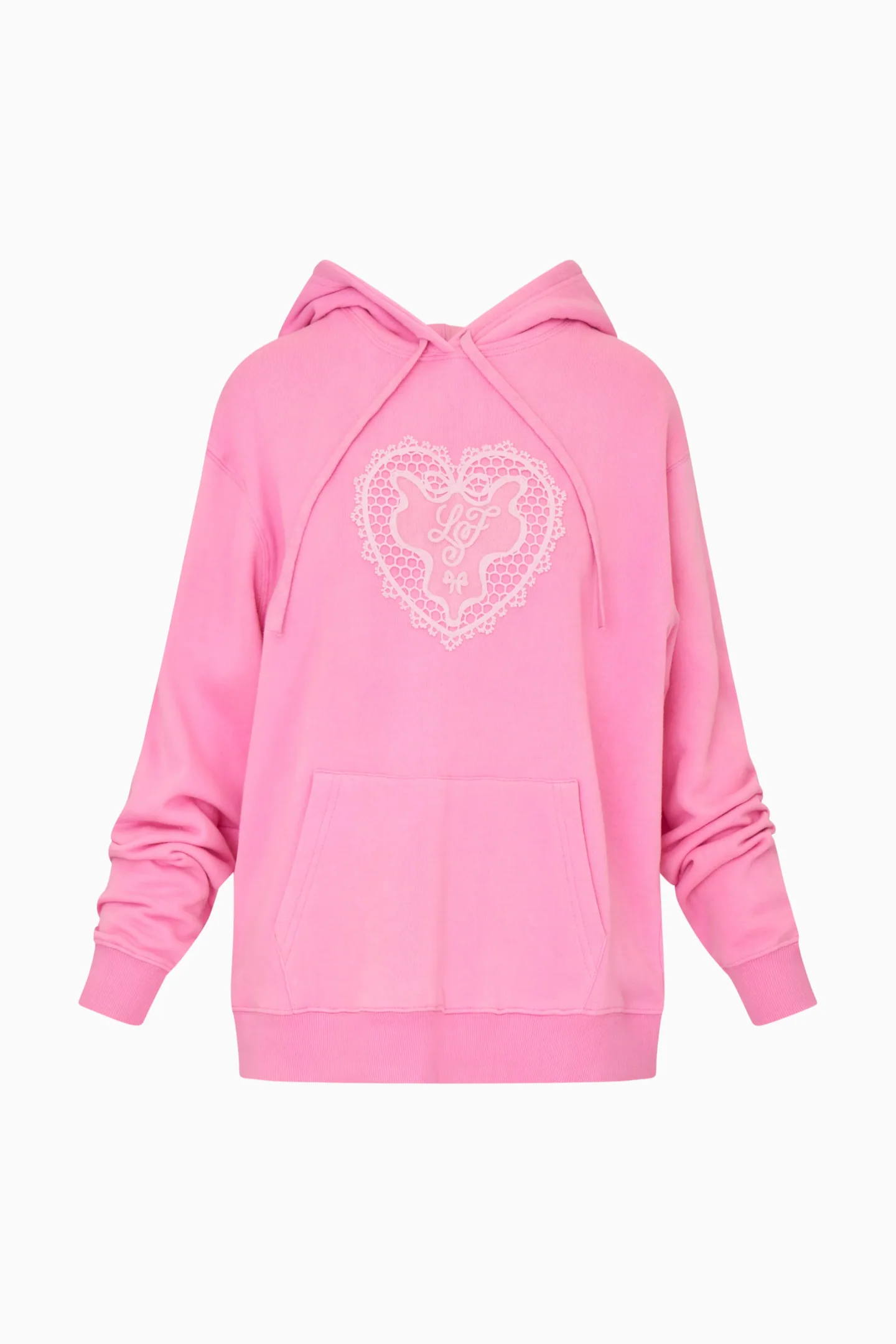 Nacova Heart Doily Fleece Hoodie - Image 5