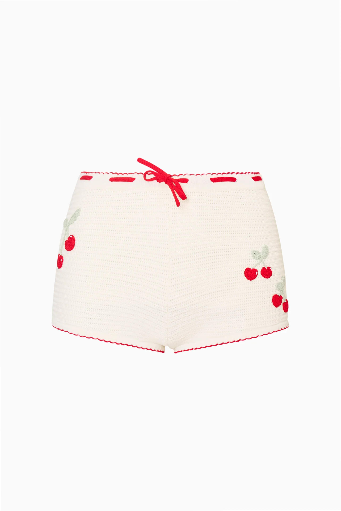 Nandie Crochet Cherry Mini Shorts - Image 5