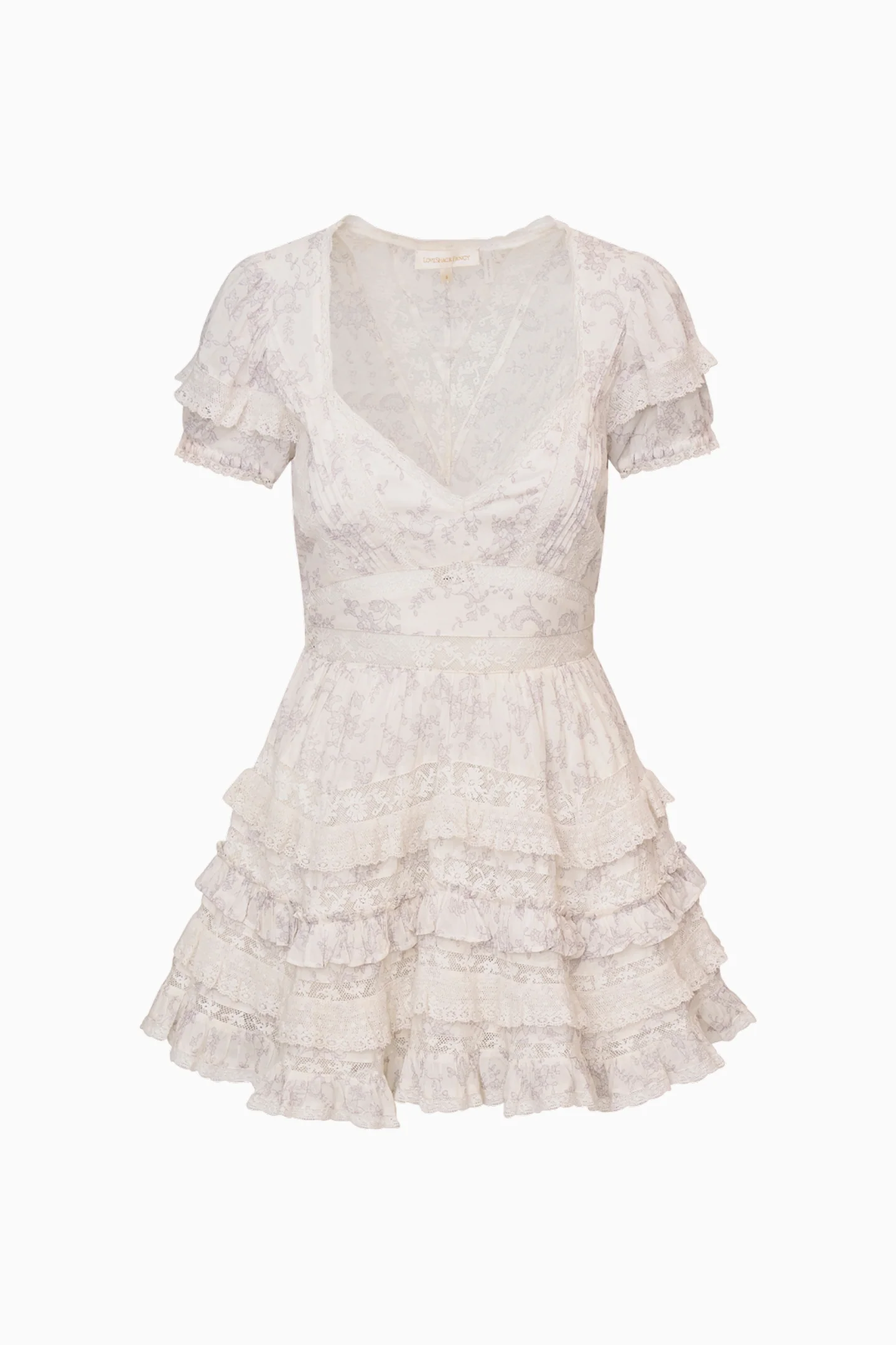 Nivara Lace Ruffle Mini Dress - Image 6