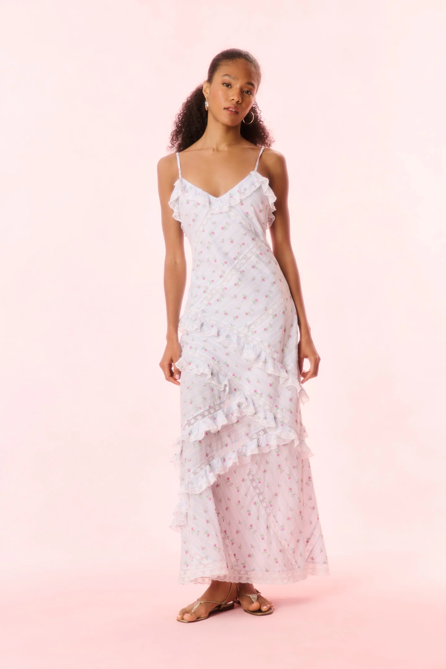 Nocelle Cotton Ruffle Maxi Dress - Image 3