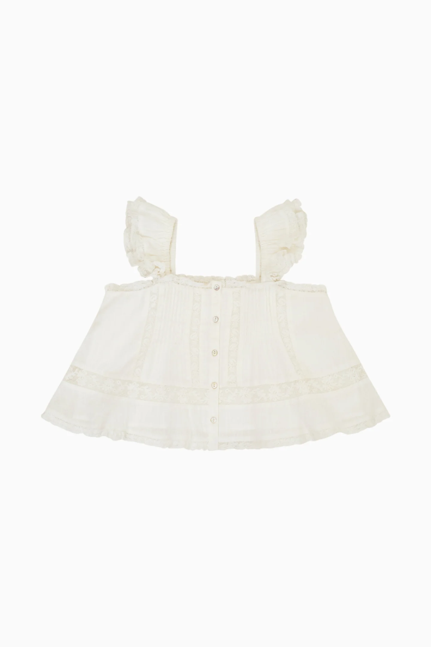 Girls Norabel Cotton Lace-Trimmed Top - Image 4