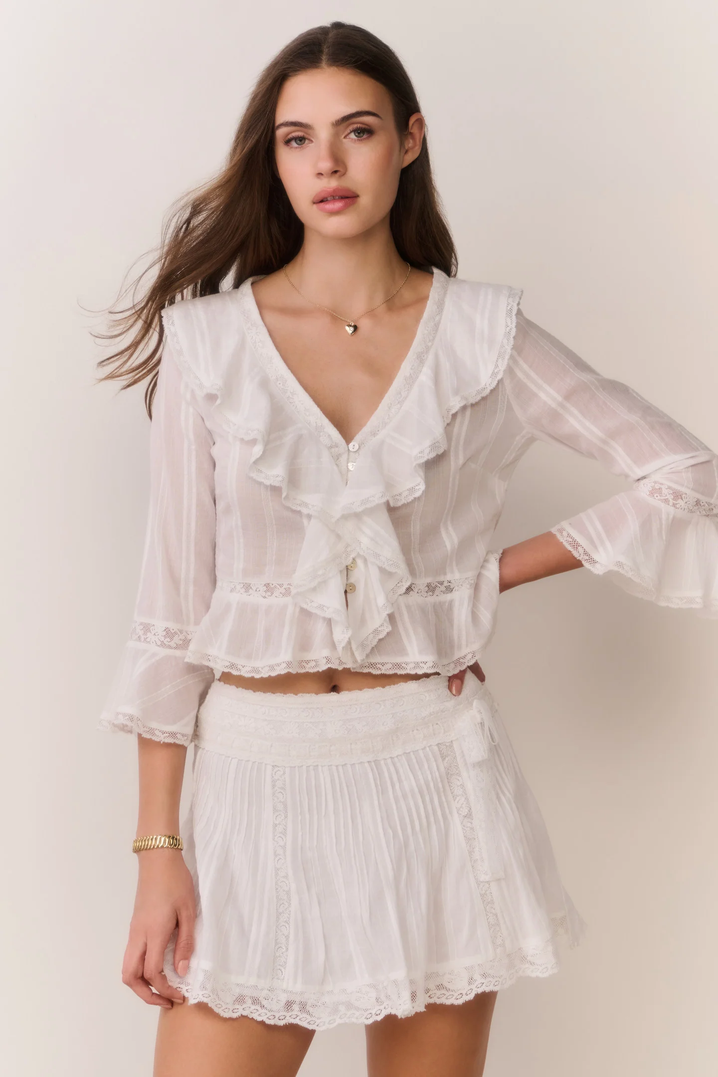 Olenna Cotton Victorian Ruffle Top - Image 4
