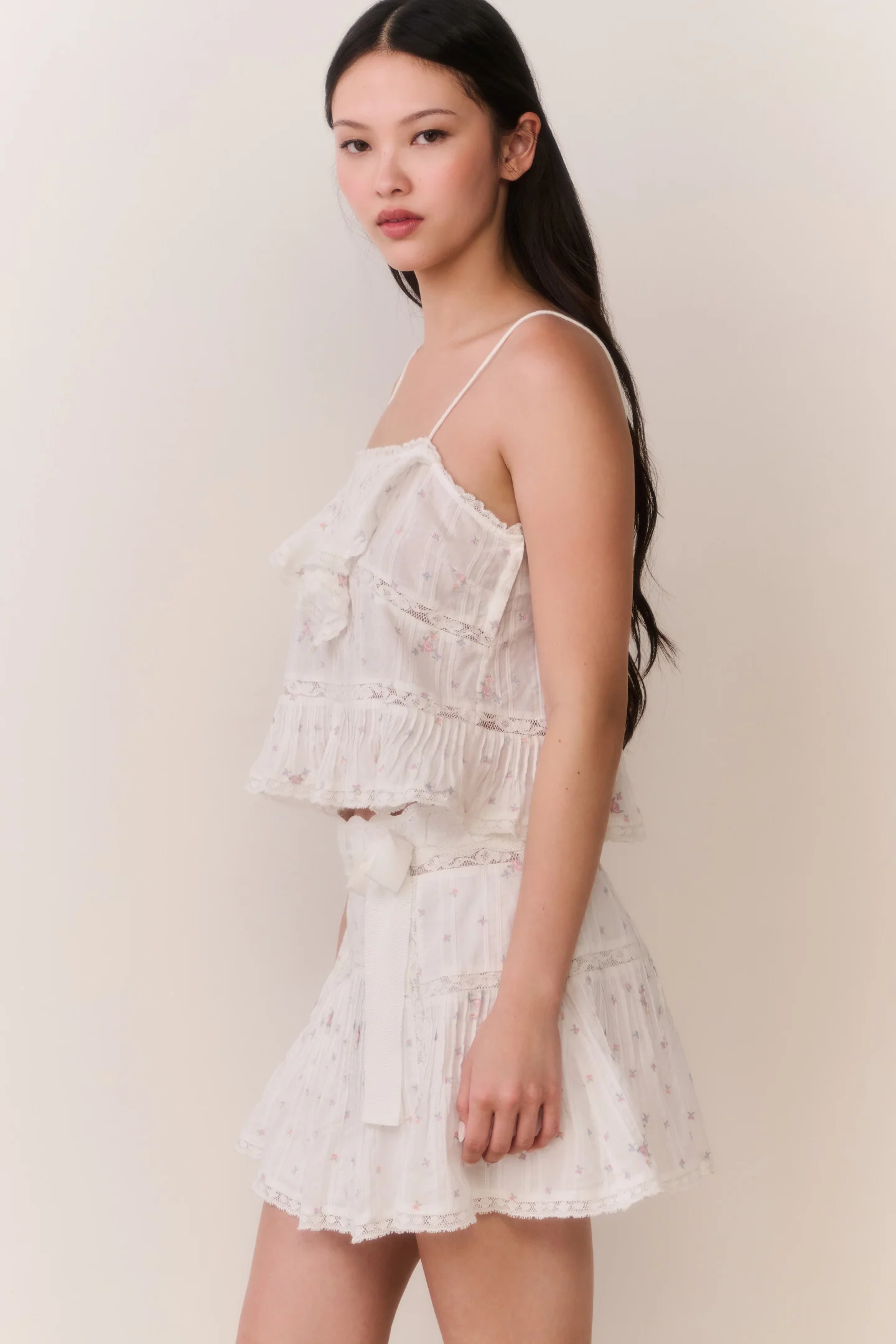 Ondeline Floral Embroidered Cotton Top - Image 4
