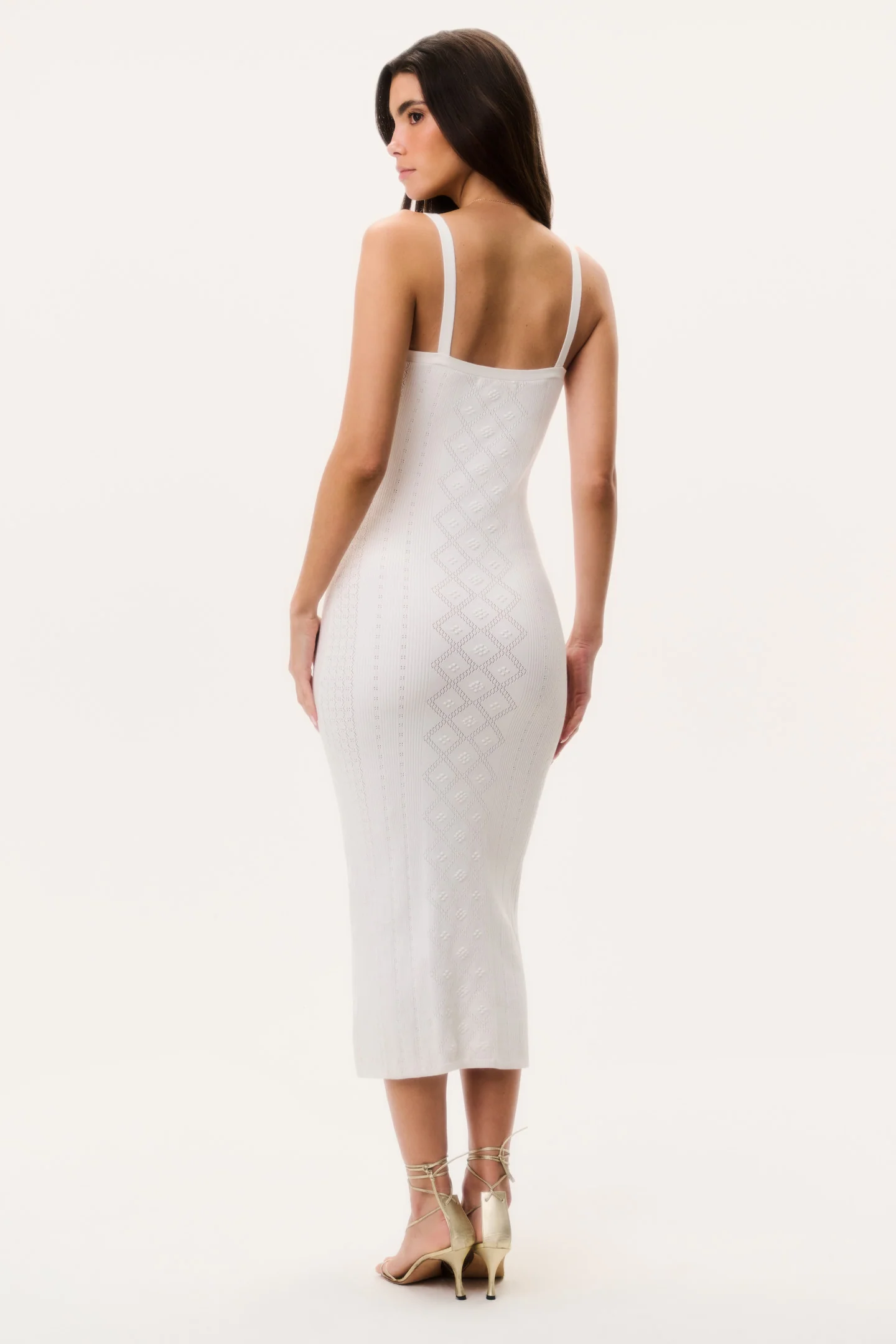 Opalina Cotton Pointelle Midi Dress - Image 4