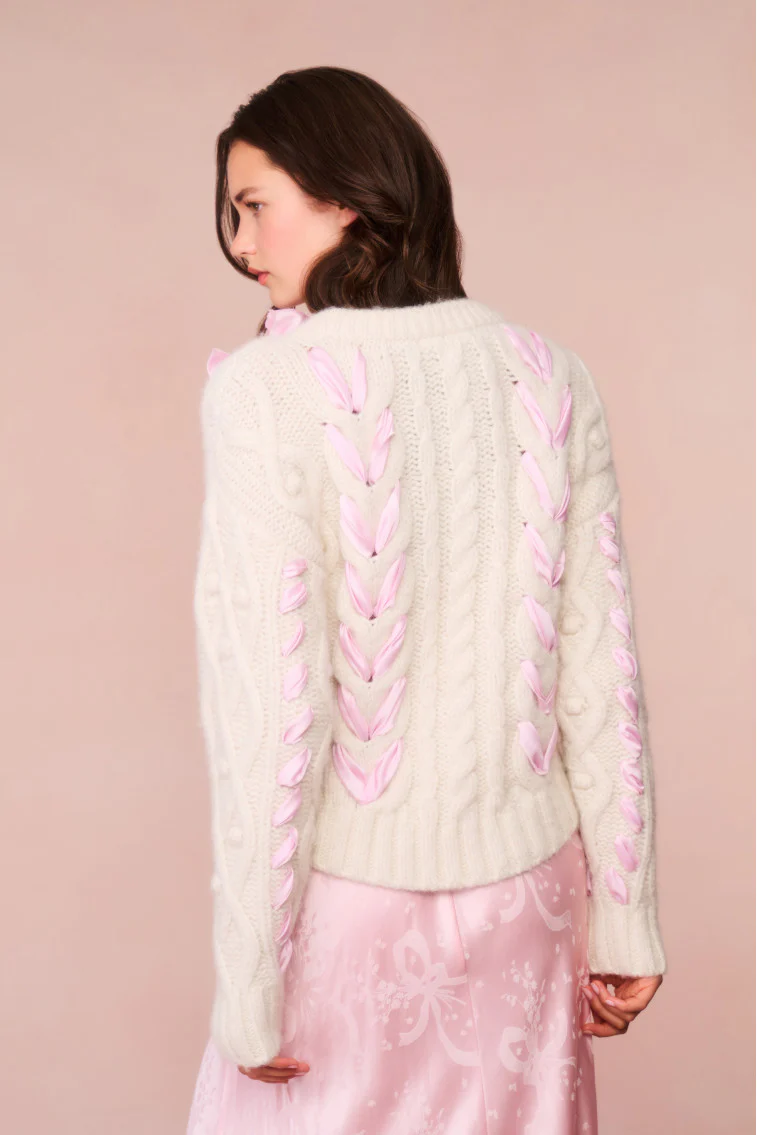 Parson Alpaca-Blend Ribbon Pullover - ICY BLUSH - Image 5