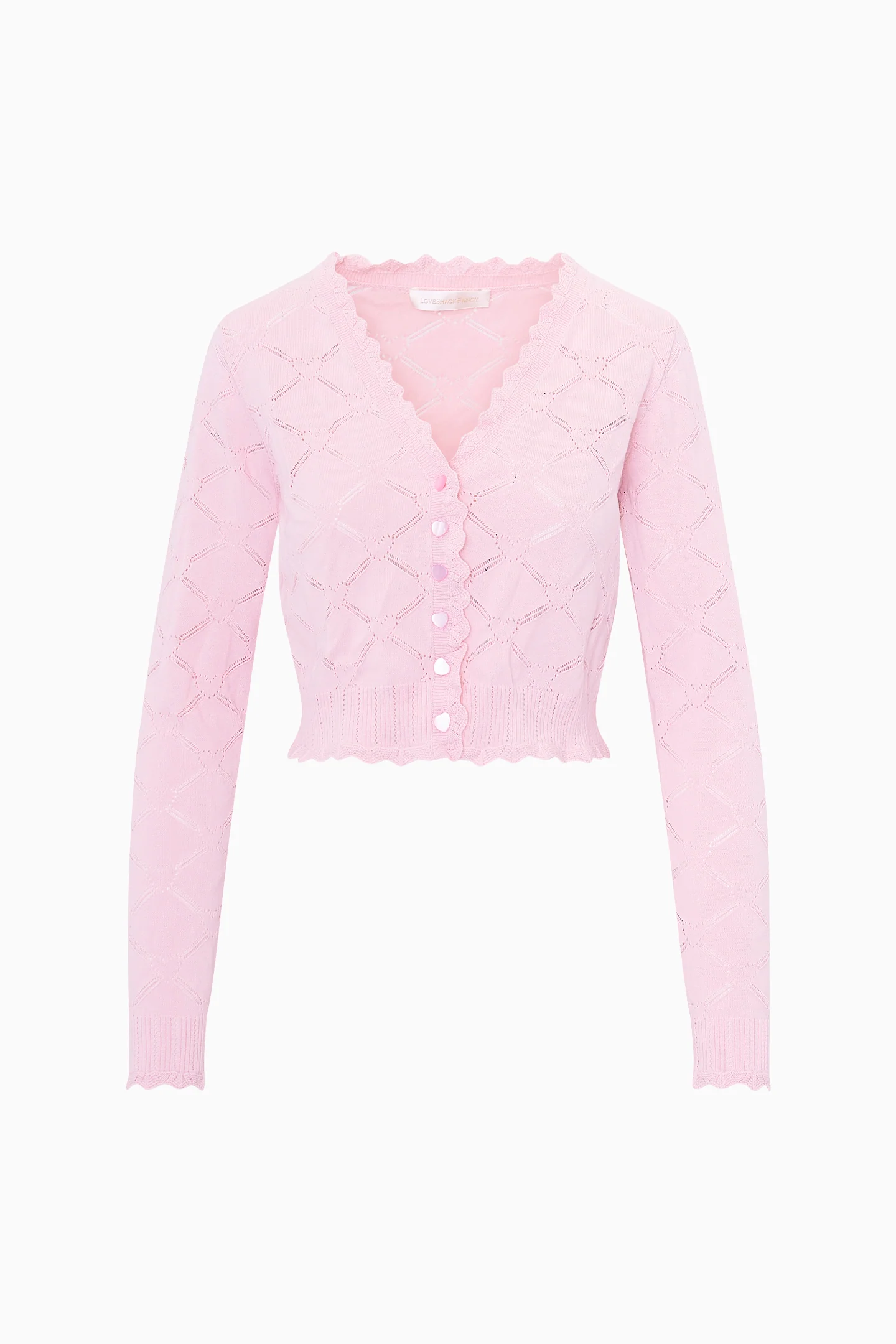 Petra Knit Heart Argyle Cardigan - Image 10