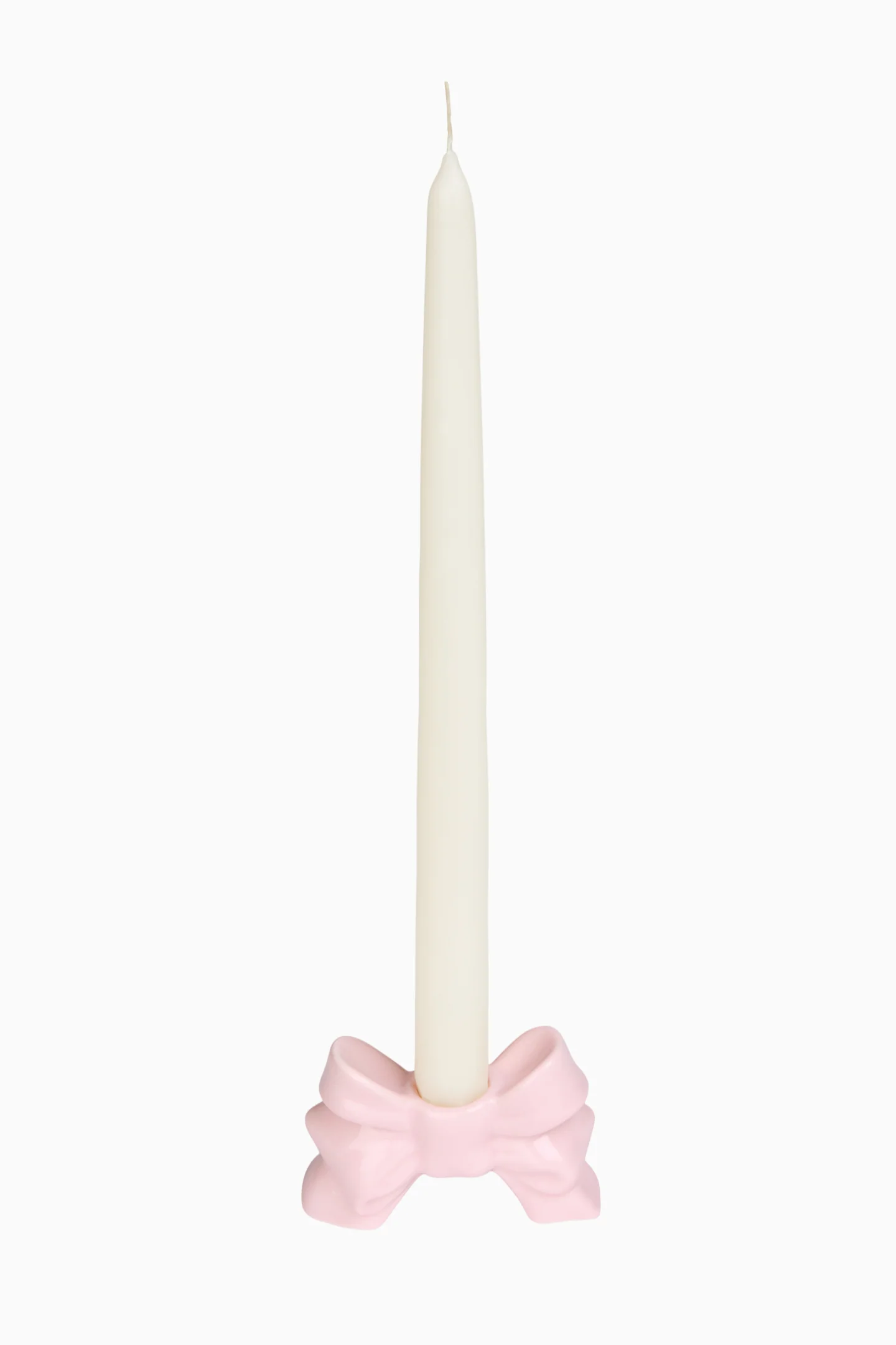 Porcelain Bow Candlestick Holder - Set Of 2 - Image 2