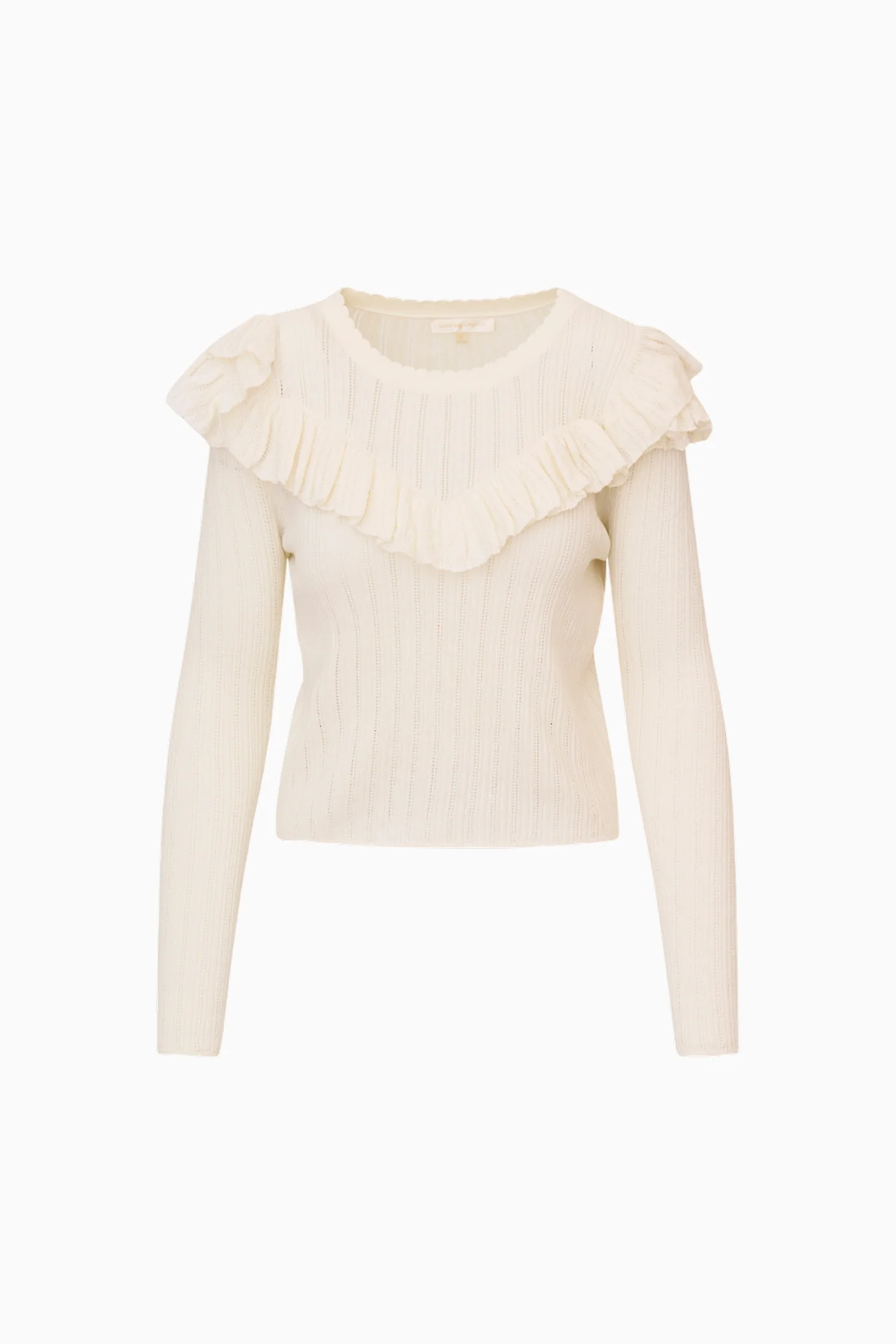 Presla Pointelle Ruffle Sweater - Image 6