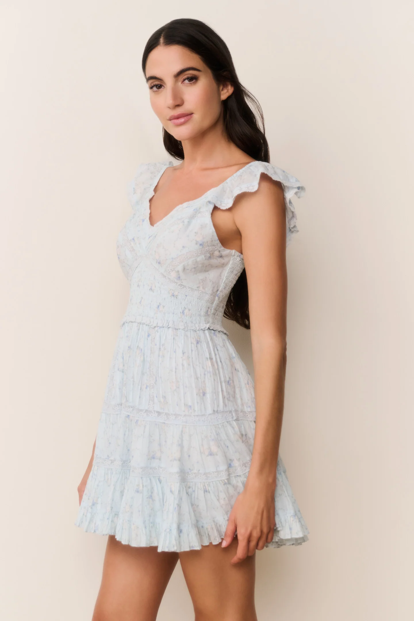 Presline Floral Wreath Print Mini Dress - Image 3