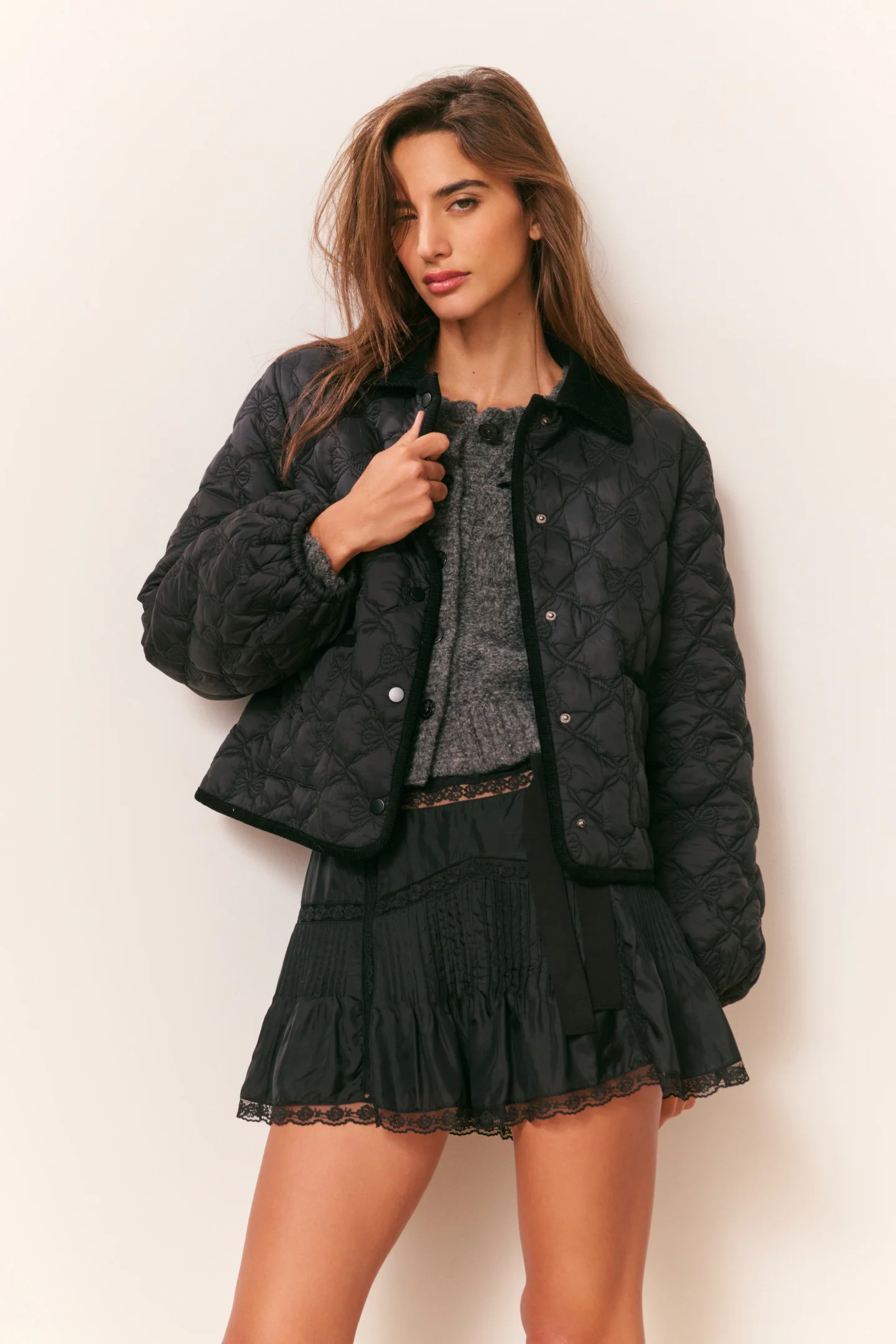 Quinlette Quilted Bow Jacket - Image 2