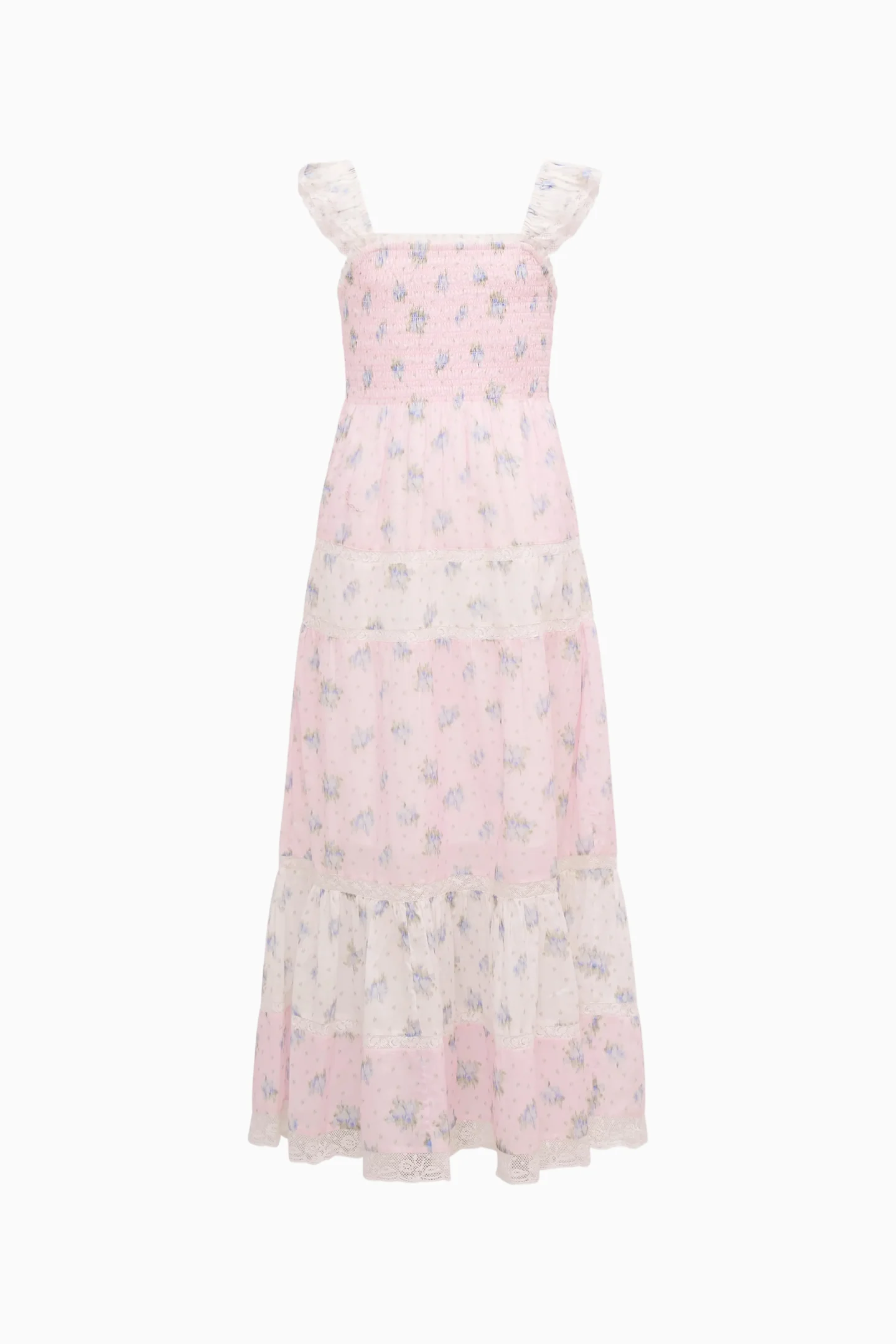 Little Girls Rhiannon Mixed Print Maxi Dress - Image 4