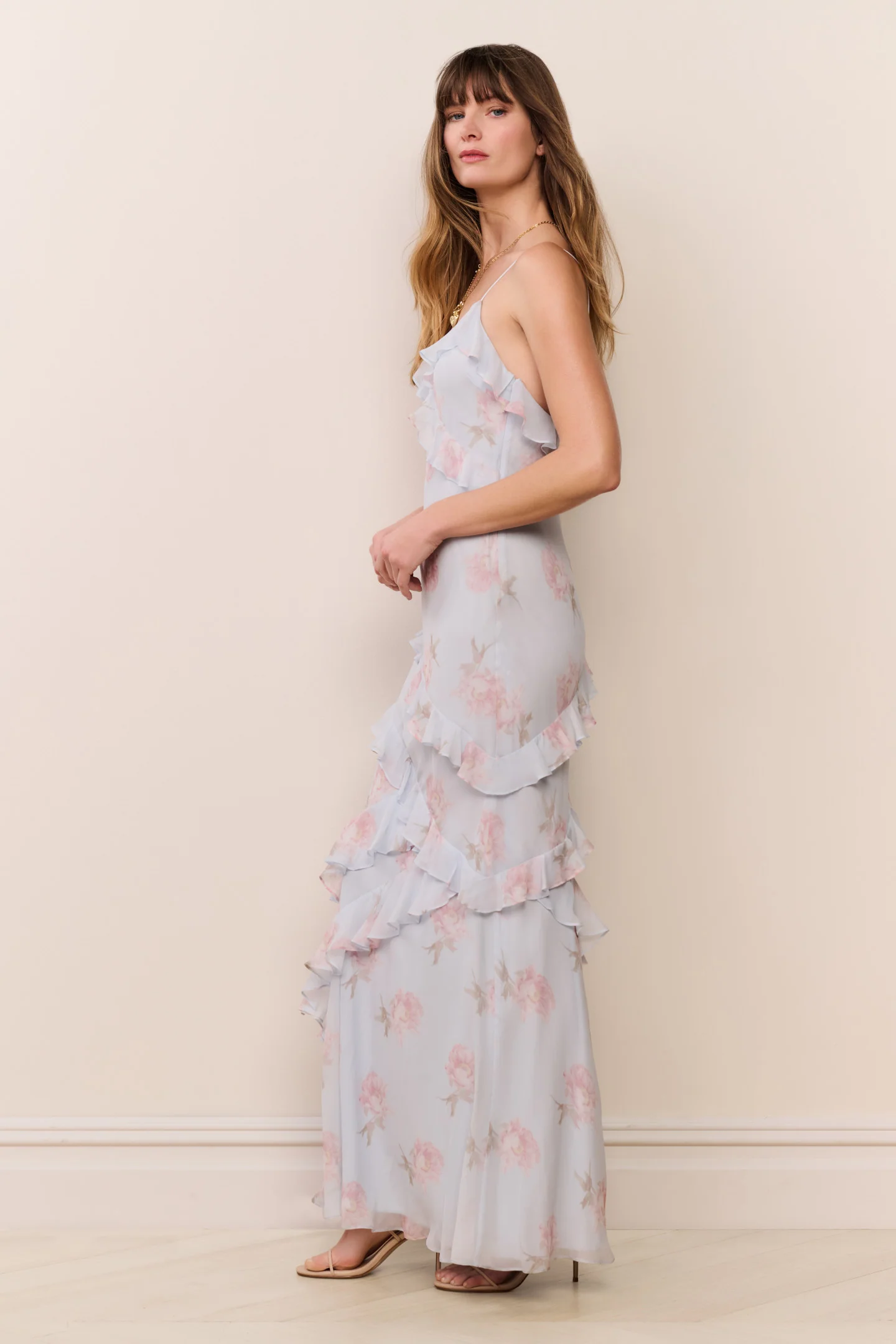 Rialto Floral Chiffon Maxi Dress - Image 4