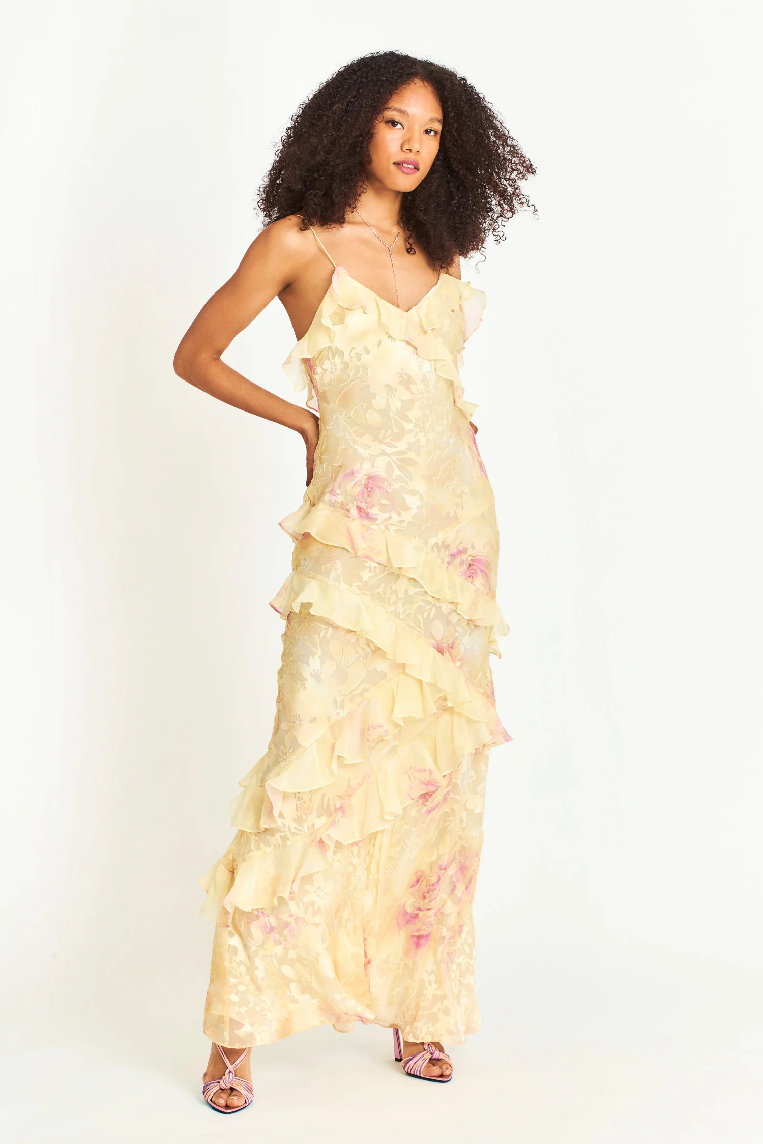 Rialto Floral Chiffon Maxi Dress - Image 6