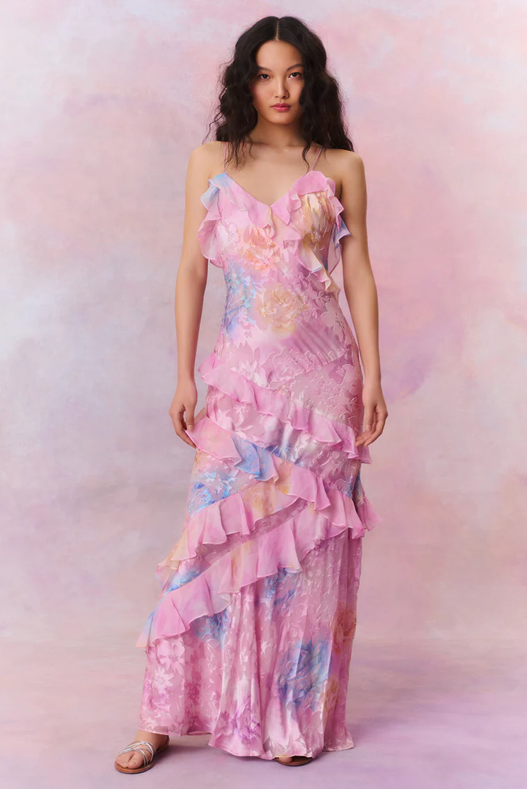 Rialto Floral Chiffon Maxi Dress - Image 7