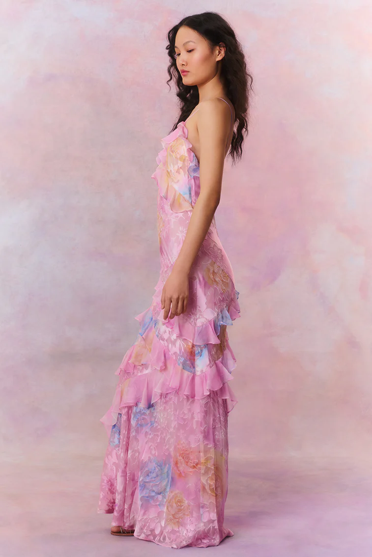 Rialto Floral Chiffon Maxi Dress - Image 9