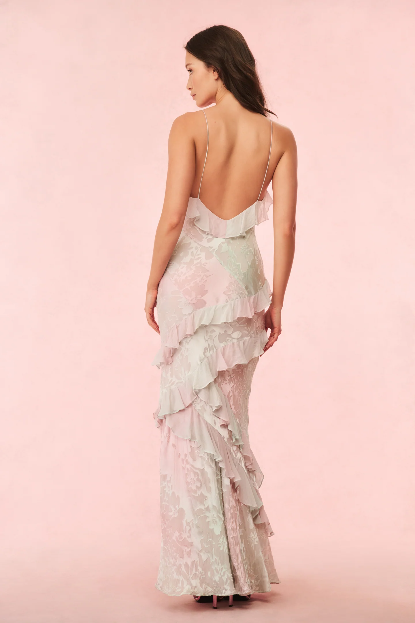 Rialto Pastel Ruffle Maxi Dress - Image 3