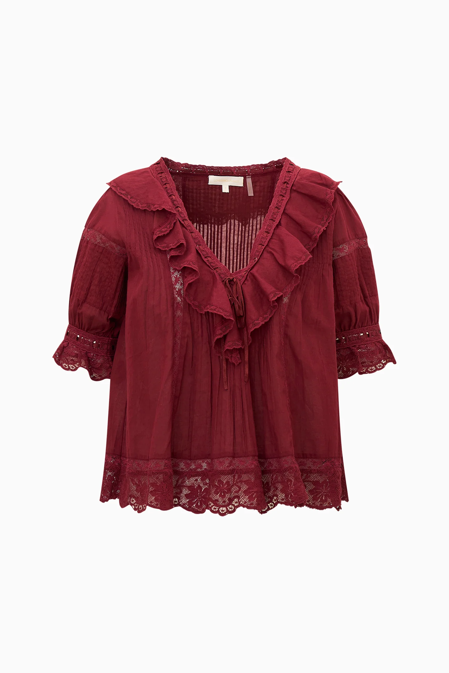 Romilly Cotton Lace Ruffle Blouse - Image 5