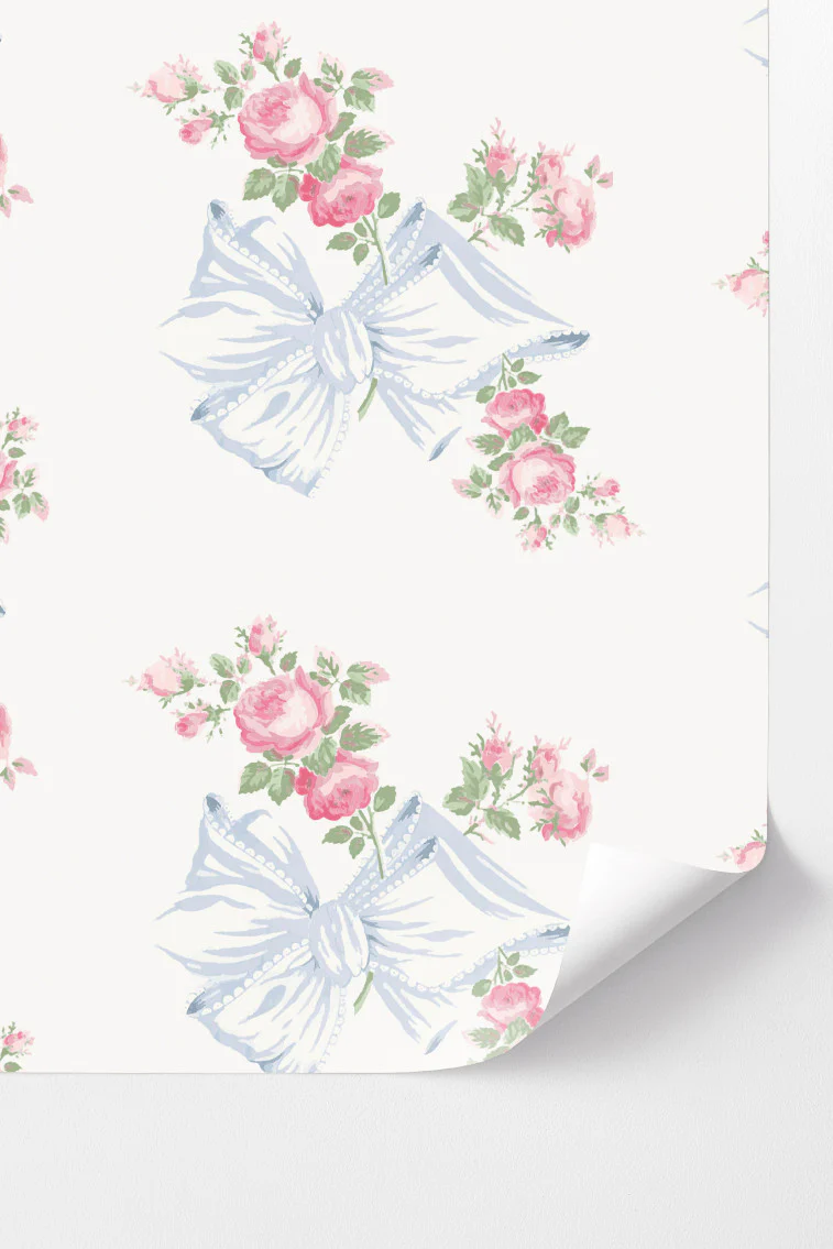 Rosa Beaux Pastel Blue Peel + Stick Wallpaper - Image 2