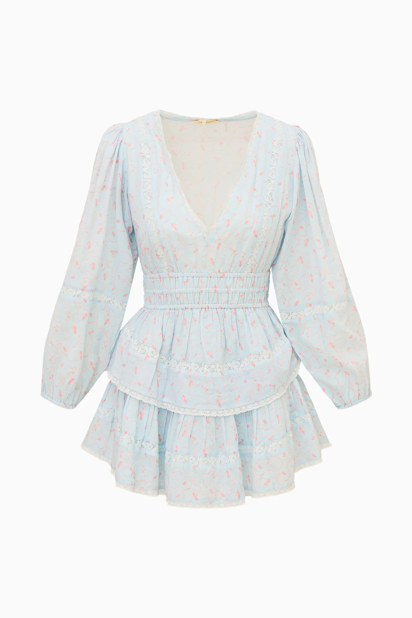 Rosamina Cotton Long Sleeve Mini Dress - Image 4