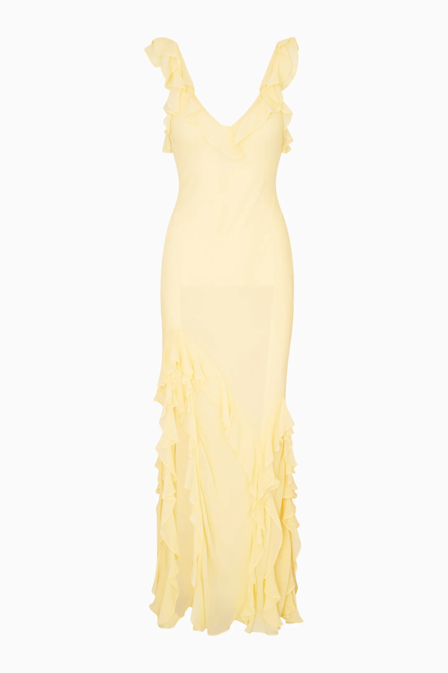 Roseline Chiffon Ruffle Maxi Dress - Image 3