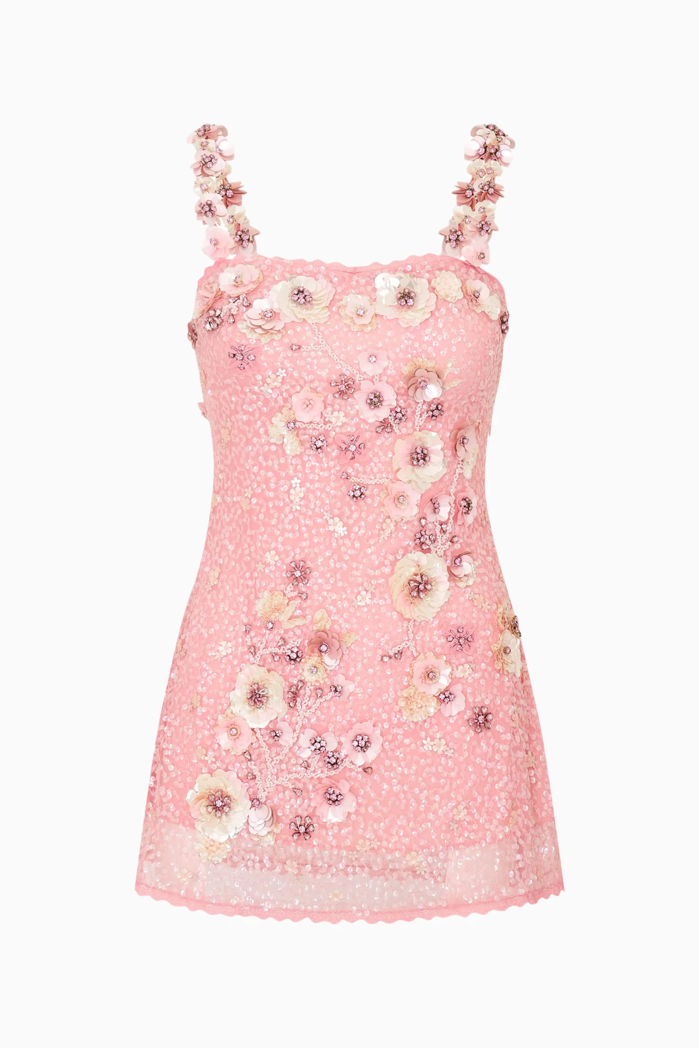 Rosmara Sequin Floral Mini Dress - Image 8