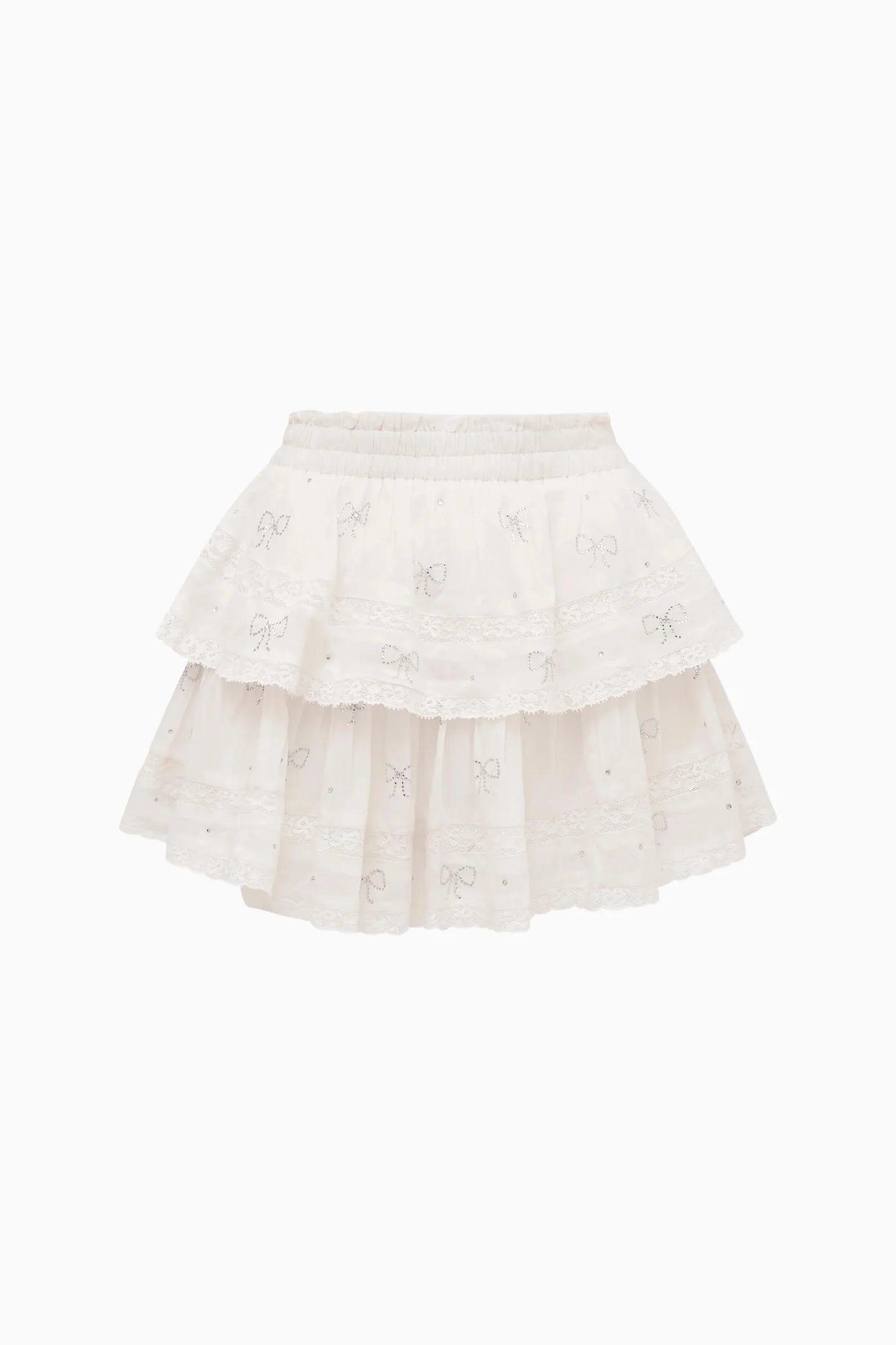 Ruffle Mini Crystal Bow Skirt - Image 6