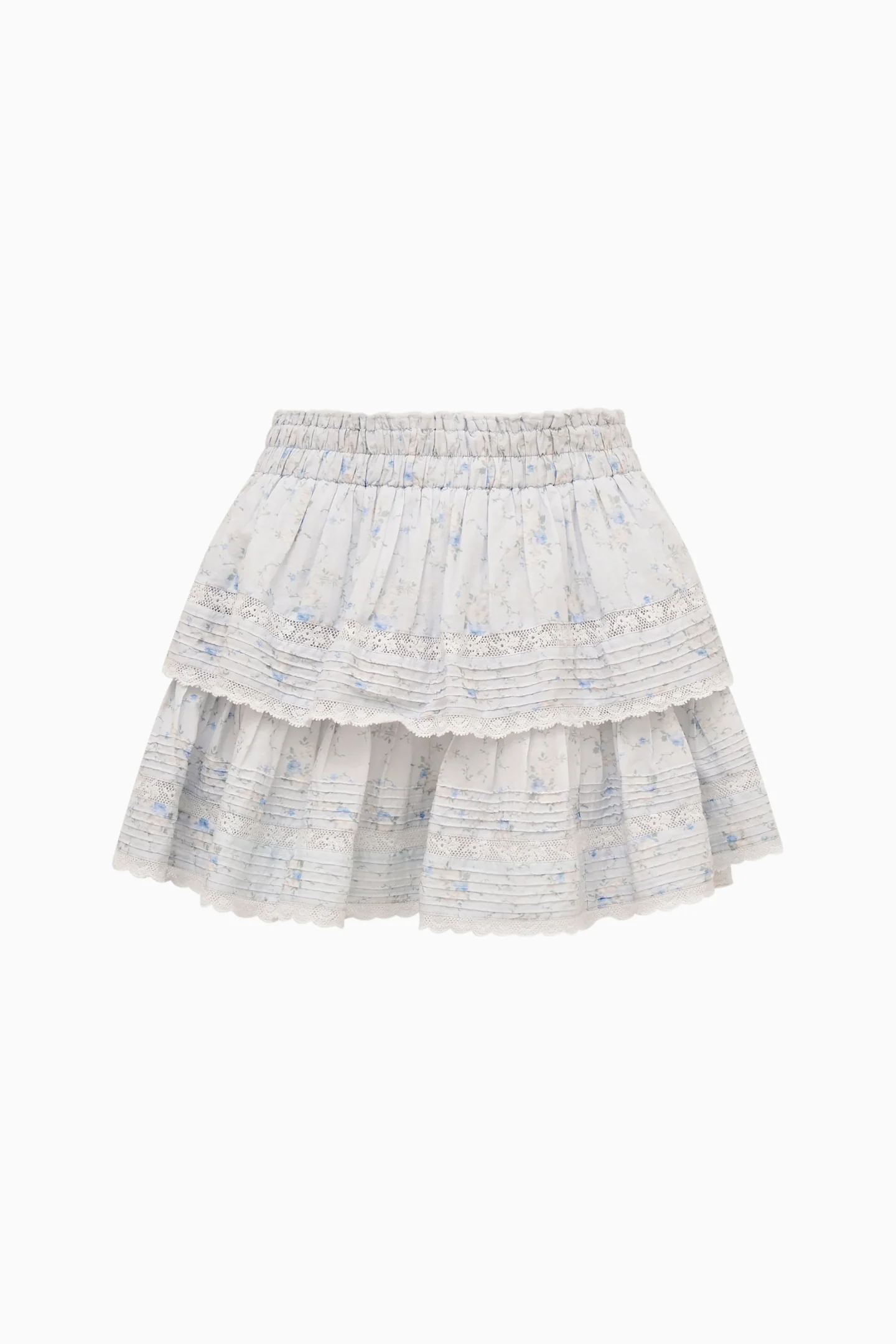 Ruffle Mini Floral Wreath Print Skirt - Image 5